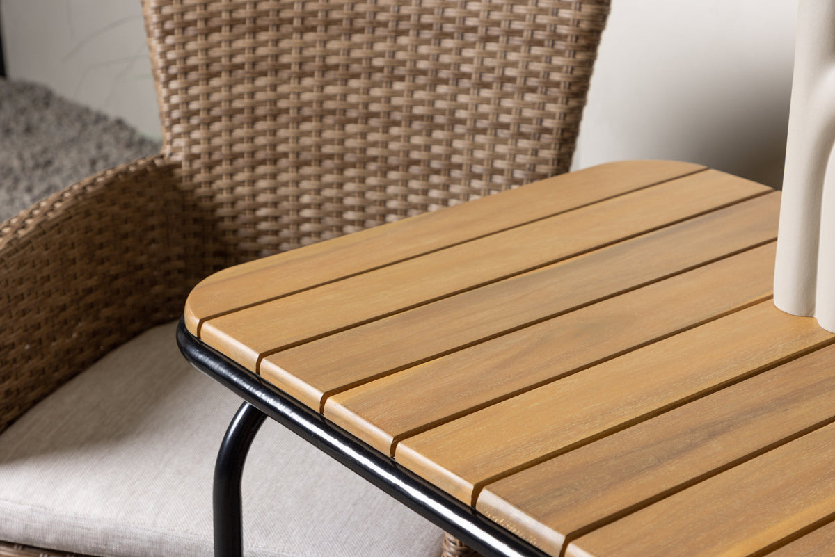 Holmbeck Outdoor-Tischset Malina 70cm/2St. in Natur / Schwarz präsentiert im Onlineshop von KAQTU Design AG. Gartentischset ist von Venture Home