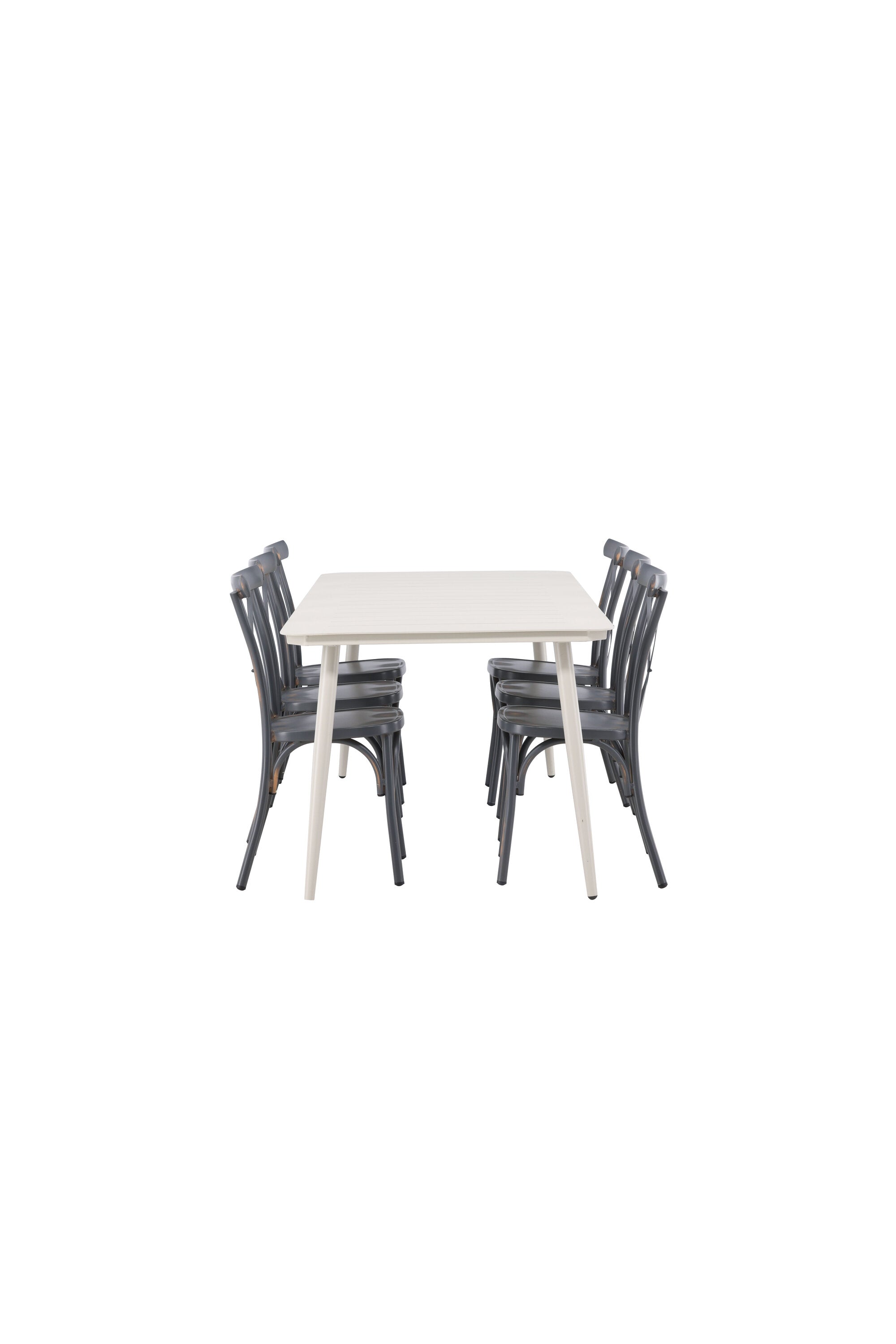 Lina Outdoor-Tischset + Peking 200cm/6St. in Dunkelgrau präsentiert im Onlineshop von KAQTU Design AG. Gartentischset ist von Venture Home