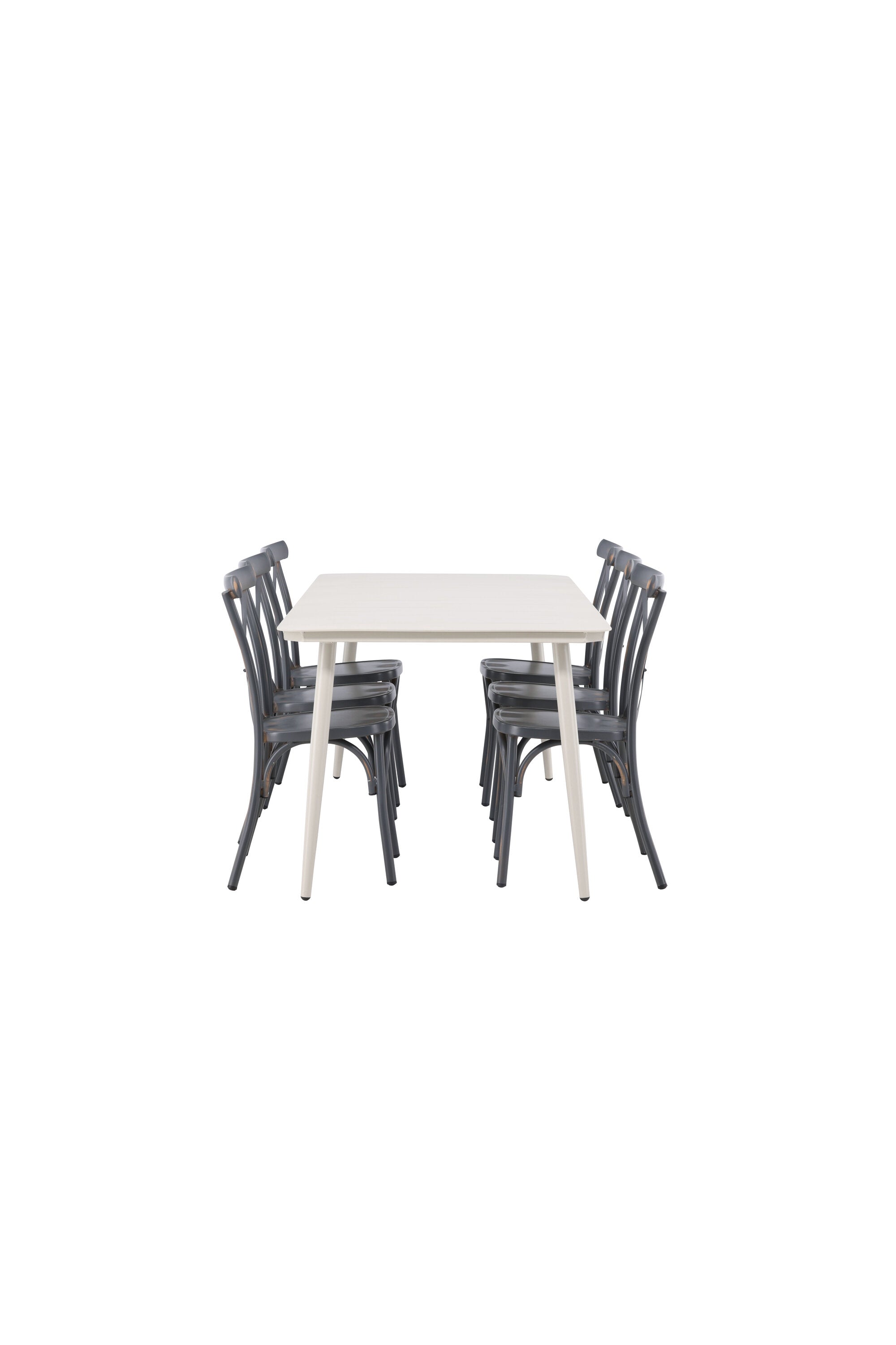 Lina Outdoor-Tischset + Peking 200cm/6St. in Dunkelgrau präsentiert im Onlineshop von KAQTU Design AG. Gartentischset ist von Venture Home
