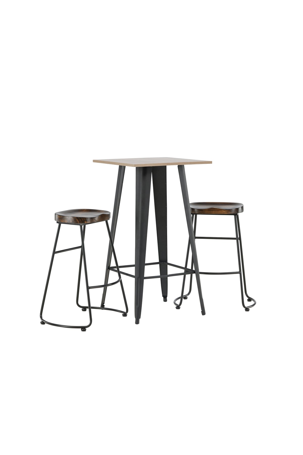 Barset Tempe + Ozark 60cm/2St. in Schwarz präsentiert im Onlineshop von KAQTU Design AG. Bartischset ist von Venture Home