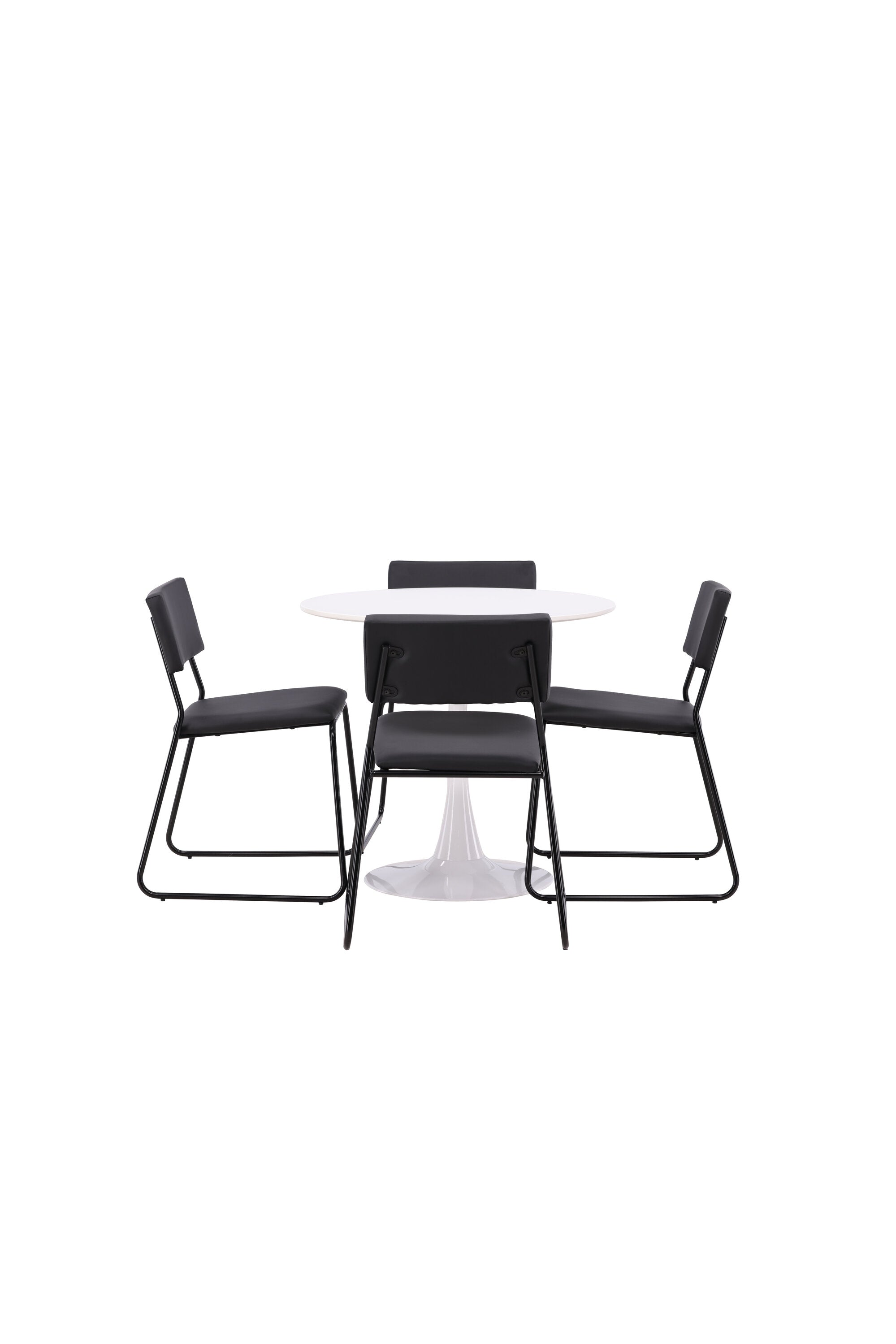Hamden Esszimmerset + Kenth ⌀80cm/4St. in Schwarz präsentiert im Onlineshop von KAQTU Design AG. Esszimmerset ist von Venture Home