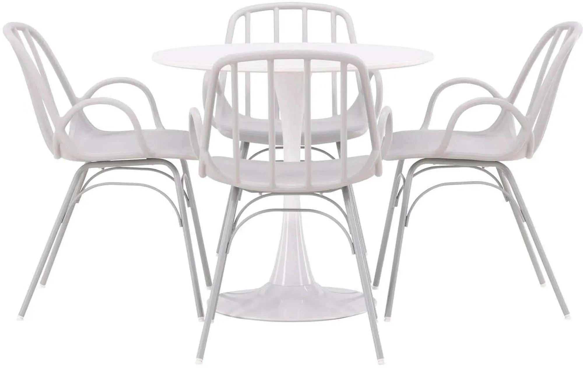 Kompaktes Hamden Set mit Dyrön Tisch, perfekt für moderne Esszimmer.