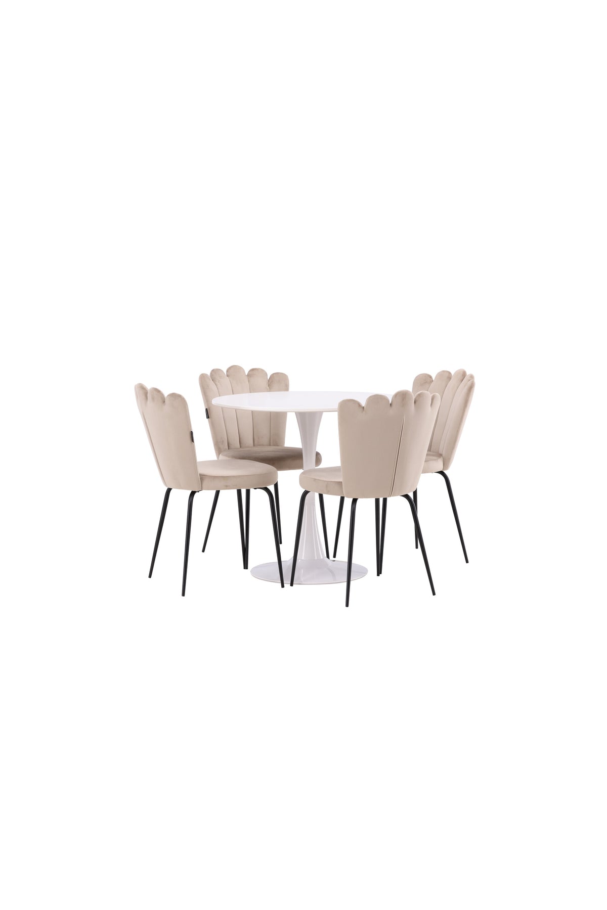 Hamden Esszimmerset + Limhamn Light ⌀80cm/4St. in Beige präsentiert im Onlineshop von KAQTU Design AG. Esszimmerset ist von Venture Home