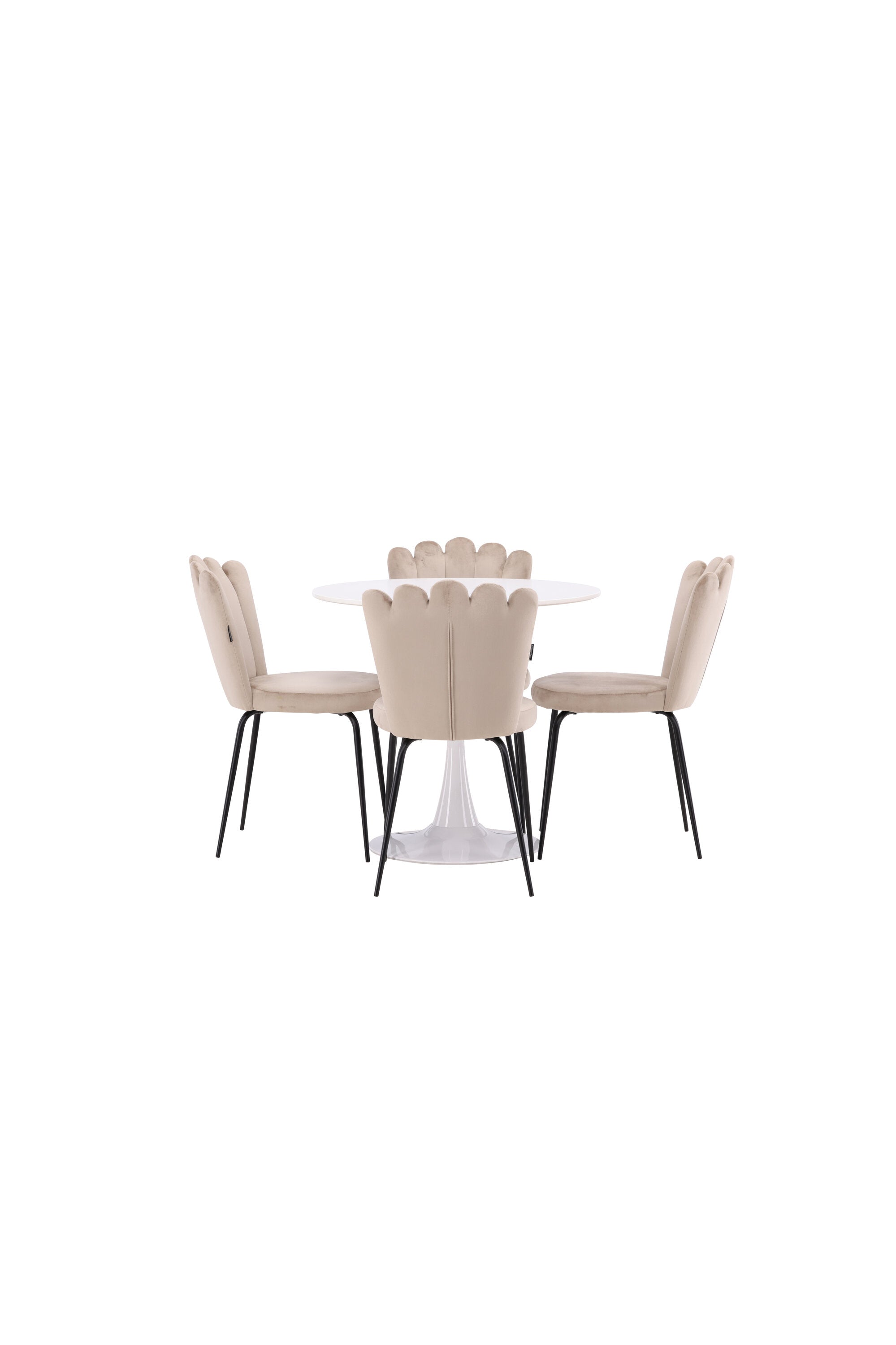 Hamden Esszimmerset + Limhamn Light ⌀80cm/4St. in Beige präsentiert im Onlineshop von KAQTU Design AG. Esszimmerset ist von Venture Home