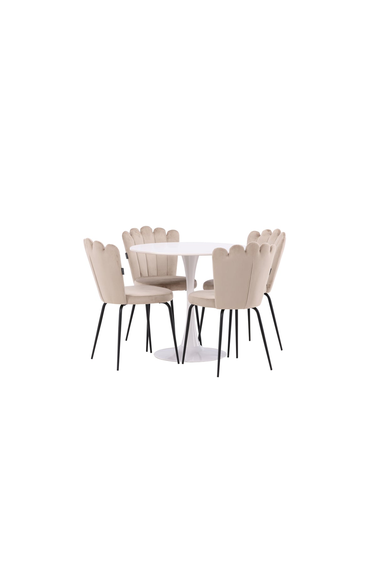 Hamden Esszimmerset + Limhamn Light ⌀80cm/4St. in Beige präsentiert im Onlineshop von KAQTU Design AG. Esszimmerset ist von Venture Home