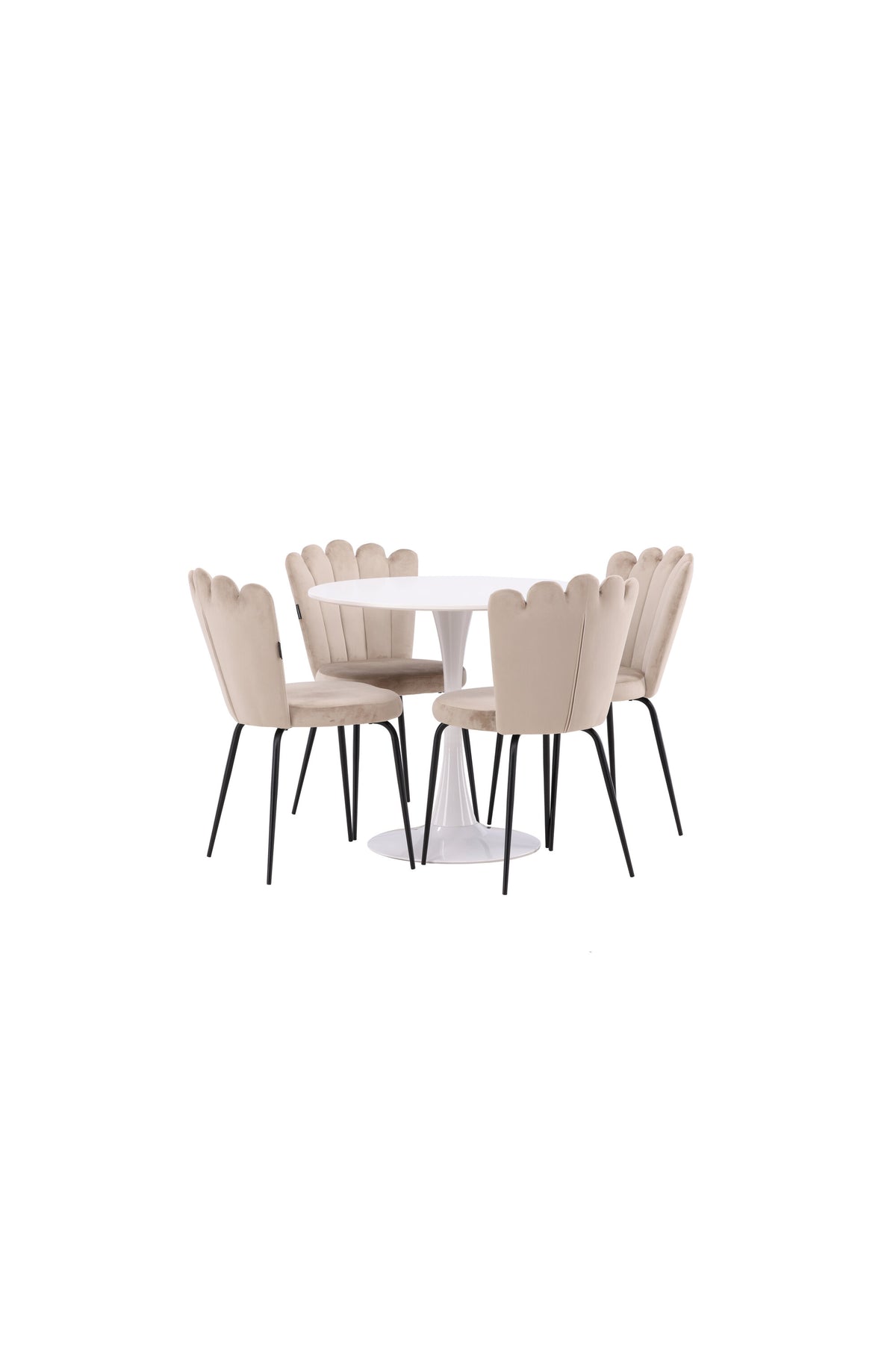 Hamden Esszimmerset + Limhamn Light ⌀80cm/4St. in Beige präsentiert im Onlineshop von KAQTU Design AG. Esszimmerset ist von Venture Home