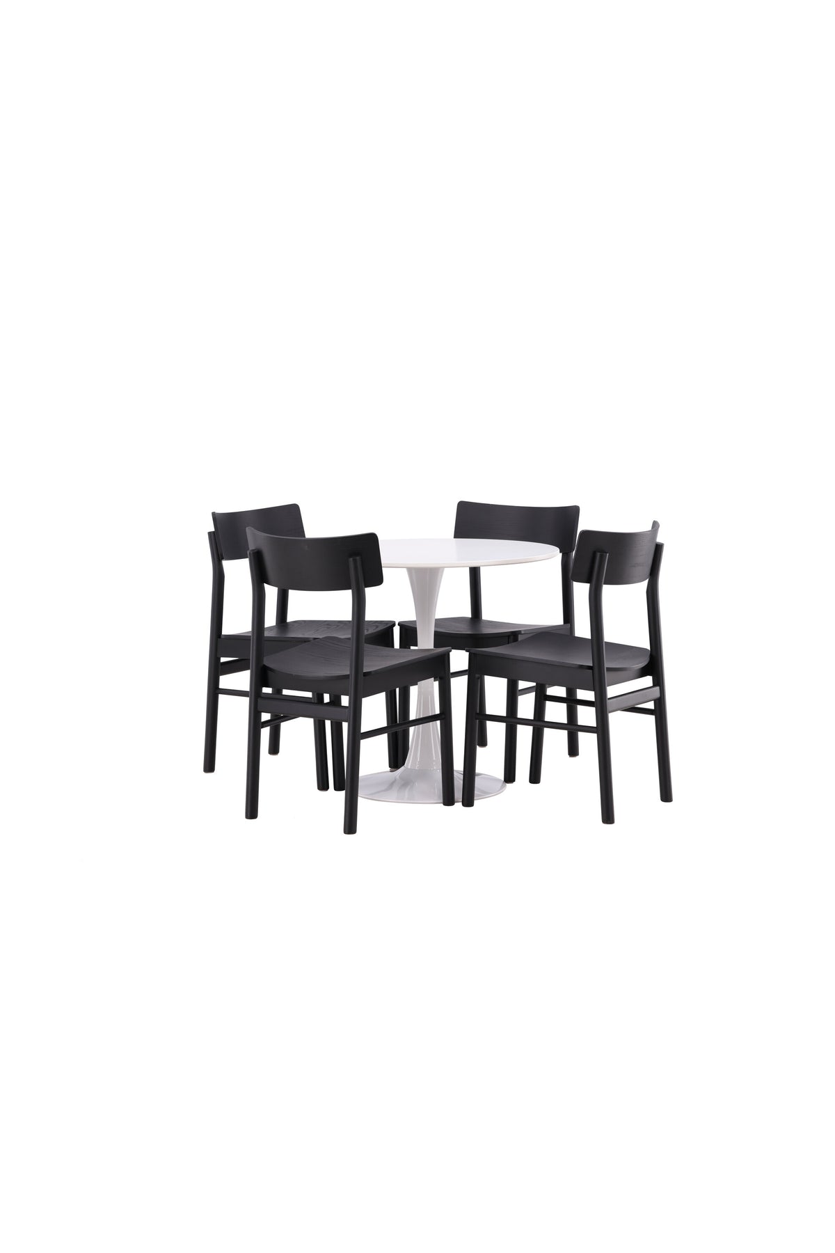 Hamden Esszimmerset + Montros ⌀80cm/4St. in Schwarz präsentiert im Onlineshop von KAQTU Design AG. Esszimmerset ist von Venture Home