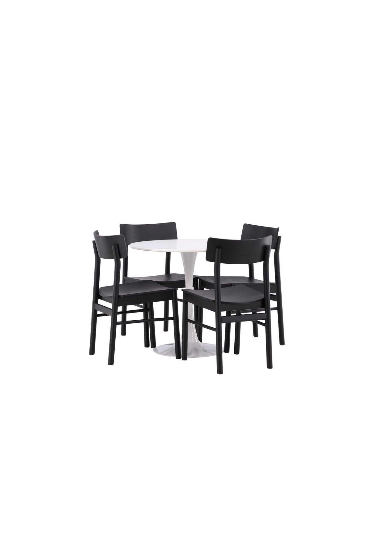 Hamden Esszimmerset + Montros ⌀80cm/4St. in Schwarz präsentiert im Onlineshop von KAQTU Design AG. Esszimmerset ist von Venture Home