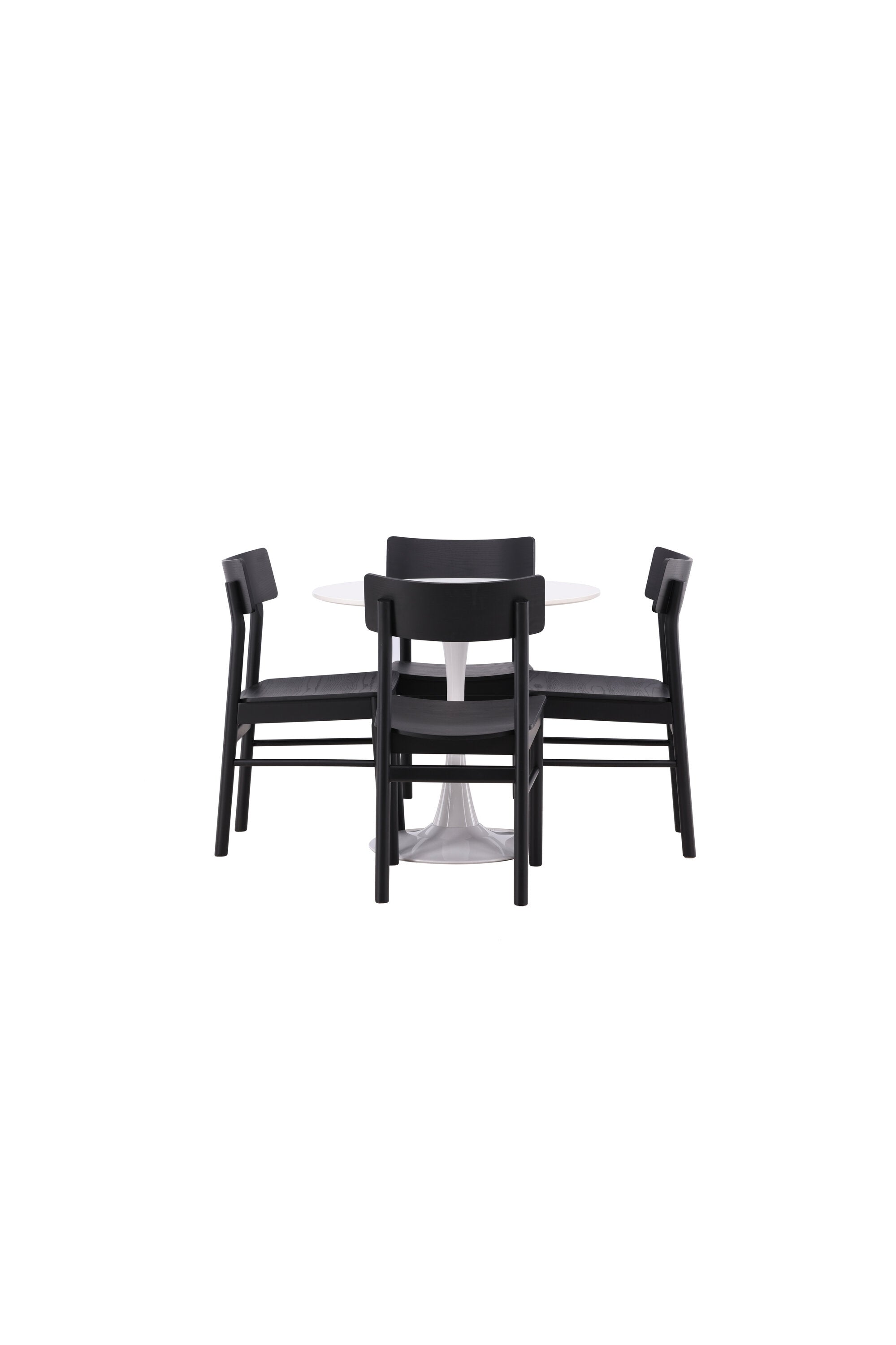 Hamden Esszimmerset + Montros ⌀80cm/4St. in Schwarz präsentiert im Onlineshop von KAQTU Design AG. Esszimmerset ist von Venture Home