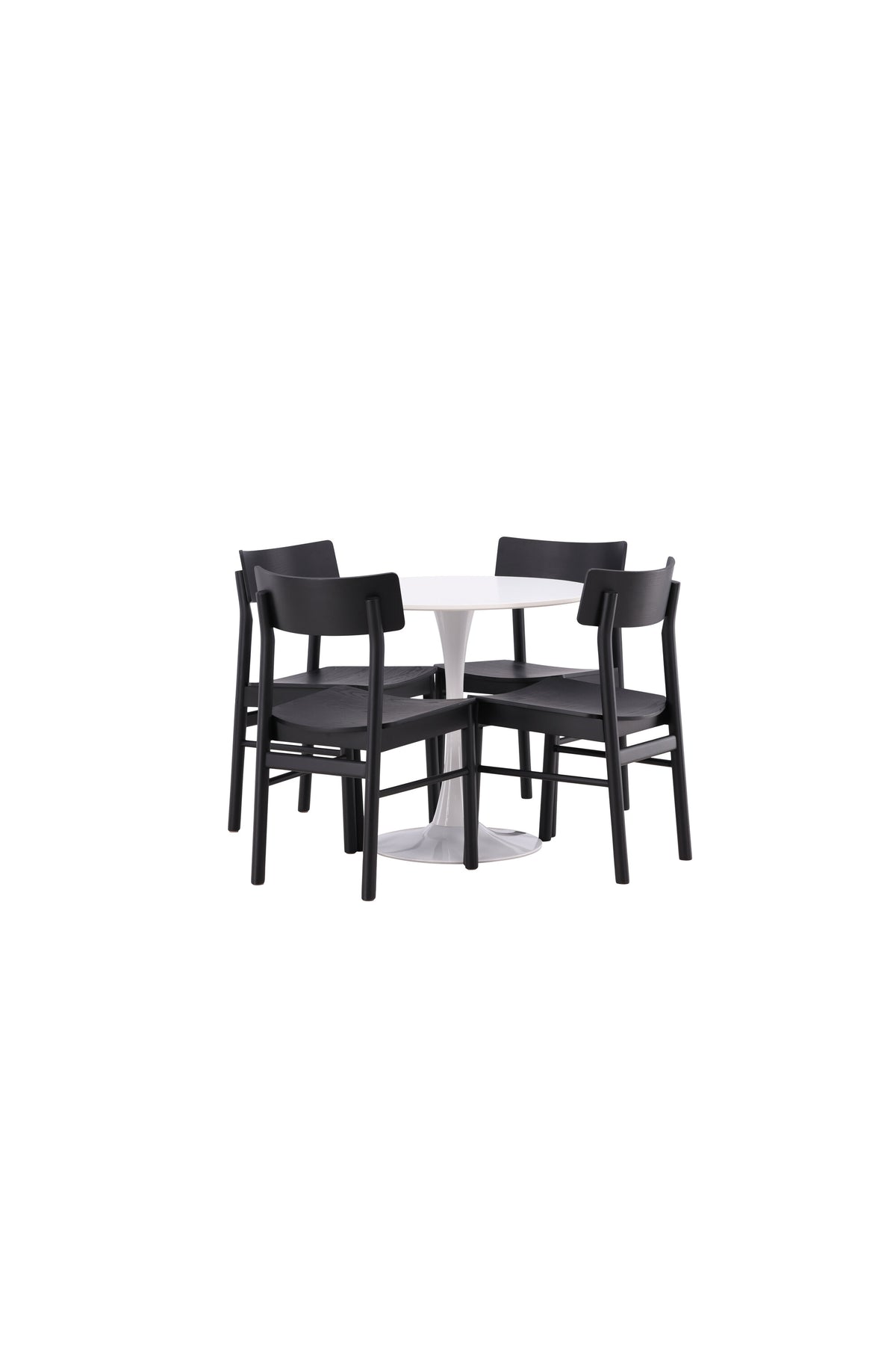 Hamden Esszimmerset + Montros ⌀80cm/4St. in Schwarz präsentiert im Onlineshop von KAQTU Design AG. Esszimmerset ist von Venture Home