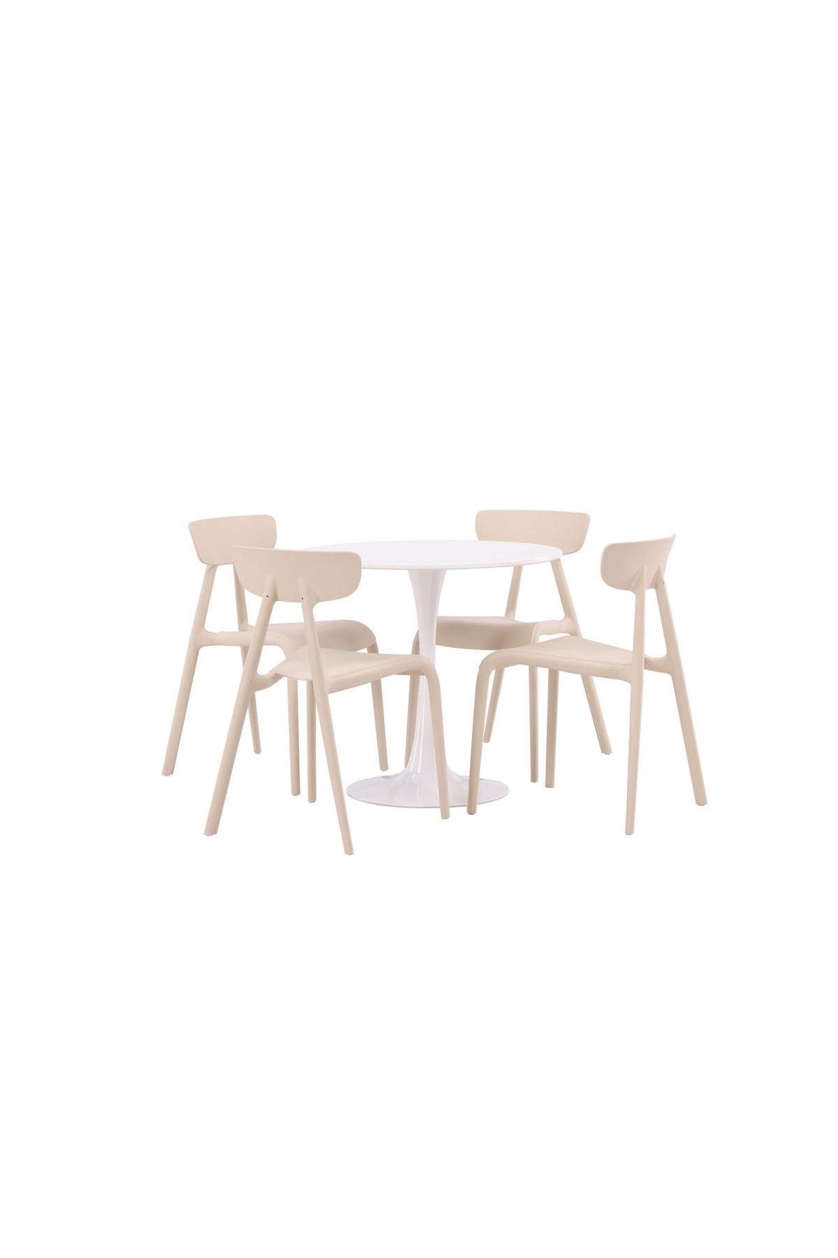 Hamden Esszimmerset + Ursholmen ⌀80cm/4St. in Beige präsentiert im Onlineshop von KAQTU Design AG. Esszimmerset ist von Venture Home