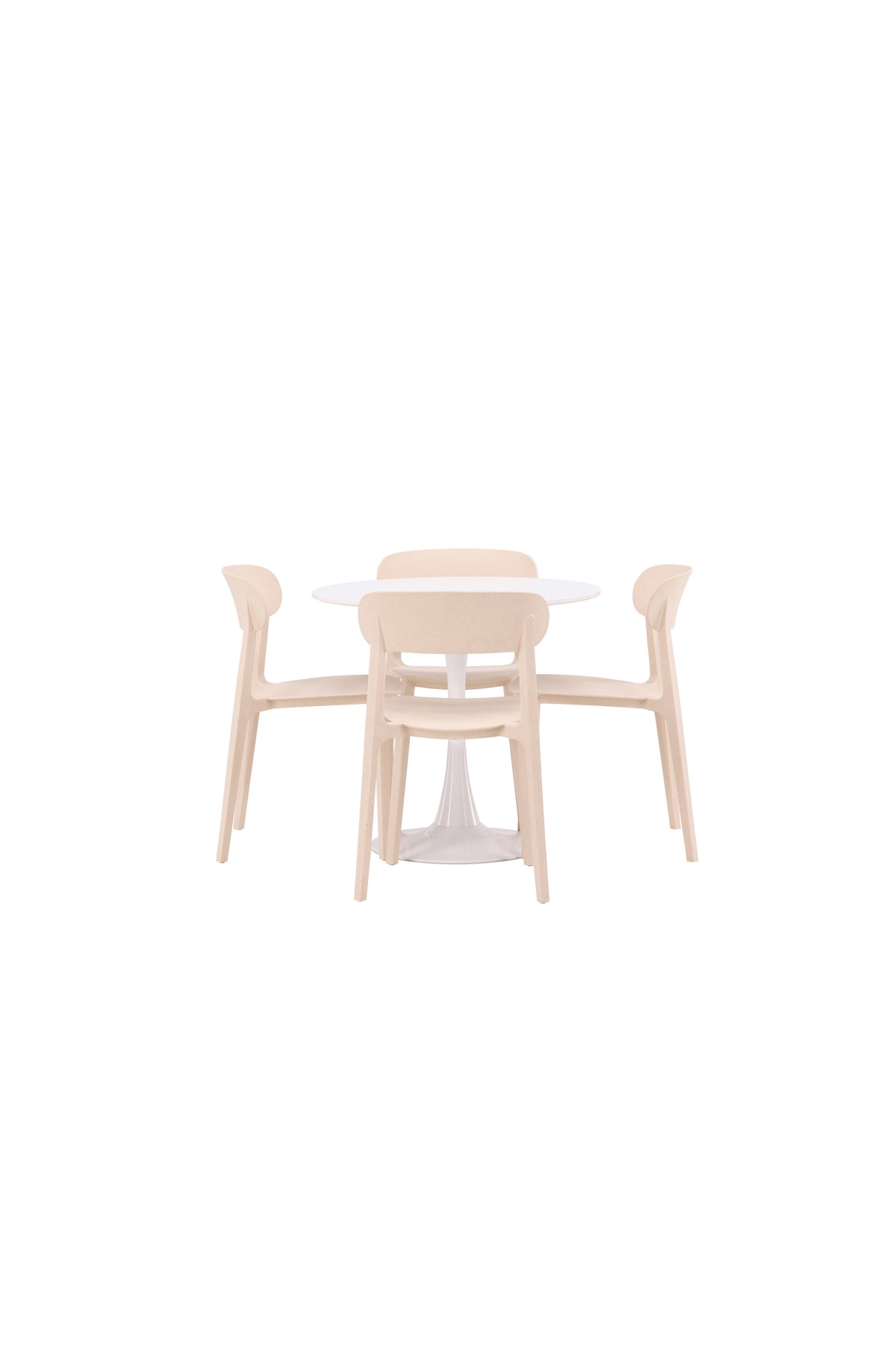 Hamden Esszimmerset + Åstol ⌀80cm/4St. in Beige präsentiert im Onlineshop von KAQTU Design AG. Esszimmerset ist von Venture Home