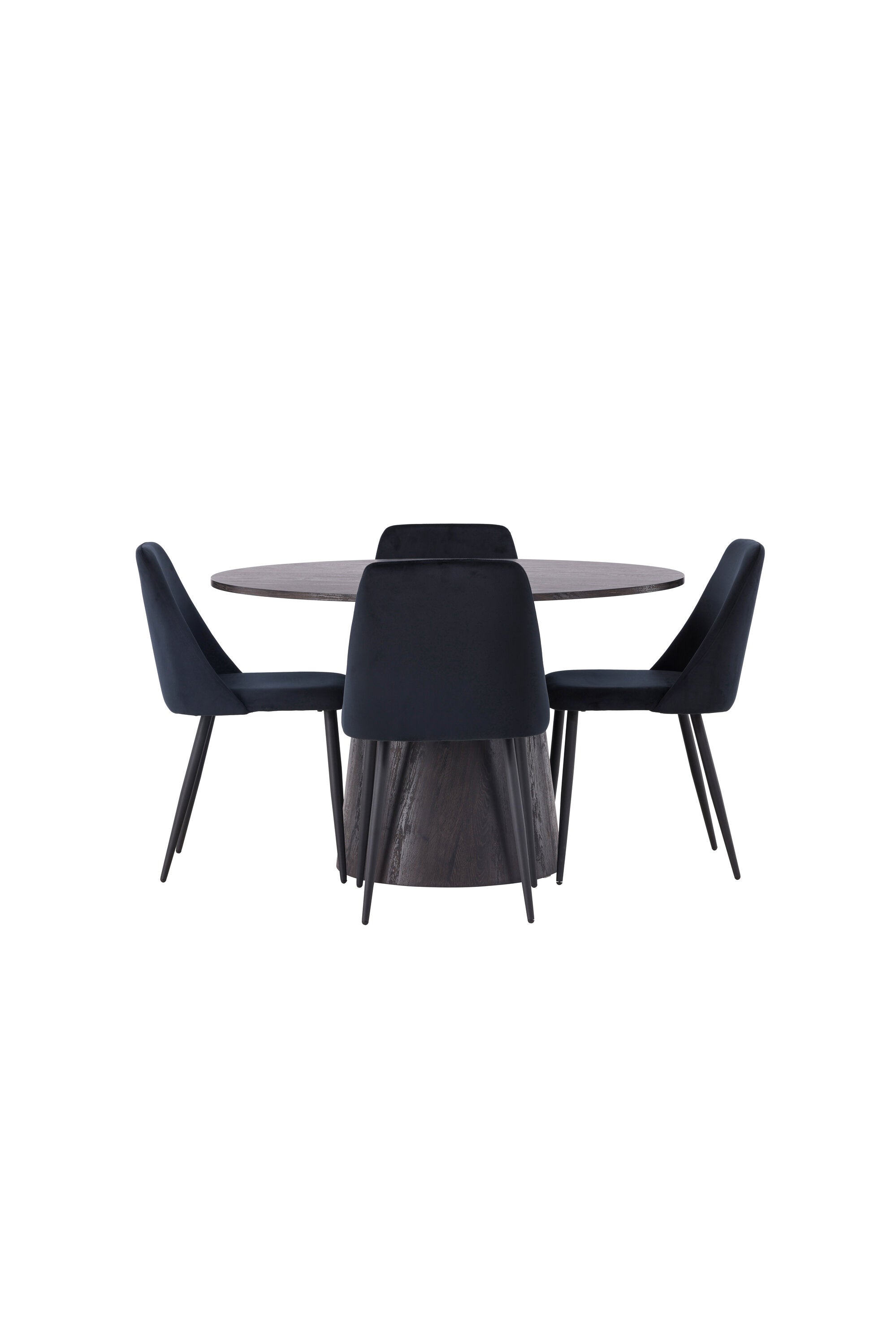 Lanzo Esszimmerset + Night ⌀120cm/4St. in Schwarz präsentiert im Onlineshop von KAQTU Design AG. Esszimmerset ist von Venture Home
