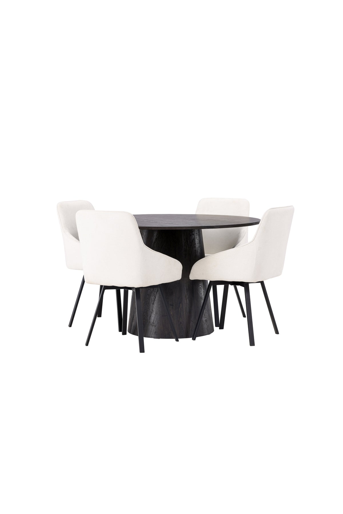 Lanzo Esszimmerset + Rosie ⌀120cm/4St. in Braun / Beige / Schwarz präsentiert im Onlineshop von KAQTU Design AG. Esszimmerset ist von Venture Home