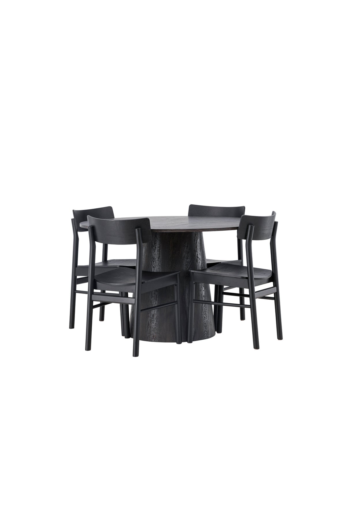 Lanzo Esszimmerset + Montros ⌀120cm/4St. in Braun / Schwarz präsentiert im Onlineshop von KAQTU Design AG. Esszimmerset ist von Venture Home