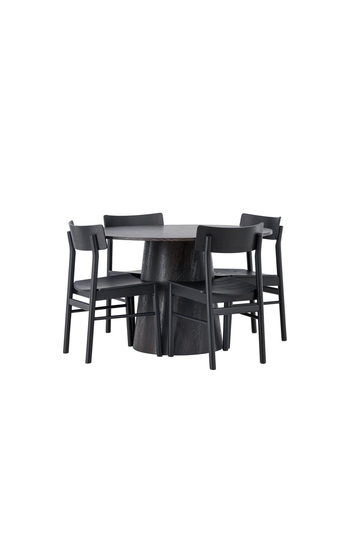 Lanzo Esszimmerset + Montros ⌀120cm/4St. in Braun / Schwarz präsentiert im Onlineshop von KAQTU Design AG. Esszimmerset ist von Venture Home