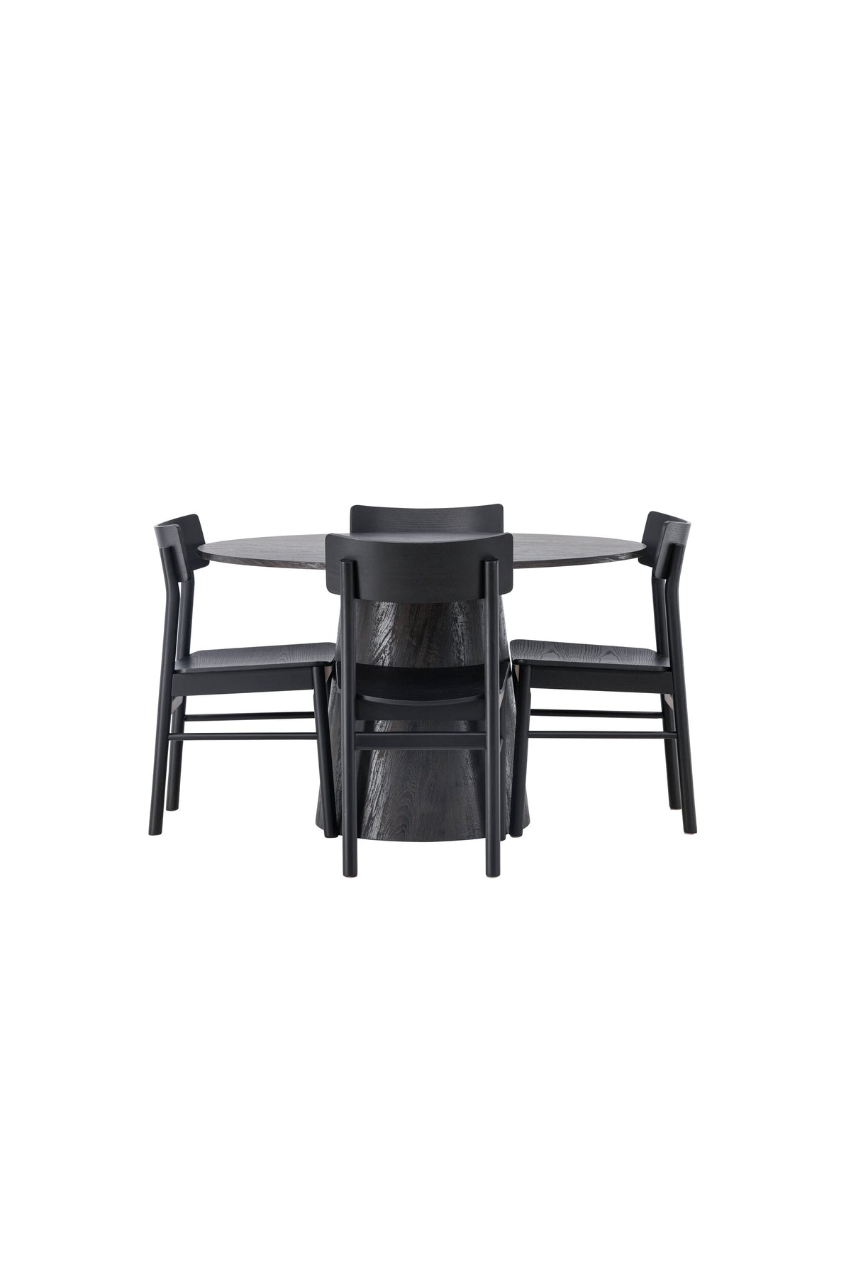 Lanzo Esszimmerset + Montros ⌀120cm/4St. in Braun / Schwarz präsentiert im Onlineshop von KAQTU Design AG. Esszimmerset ist von Venture Home
