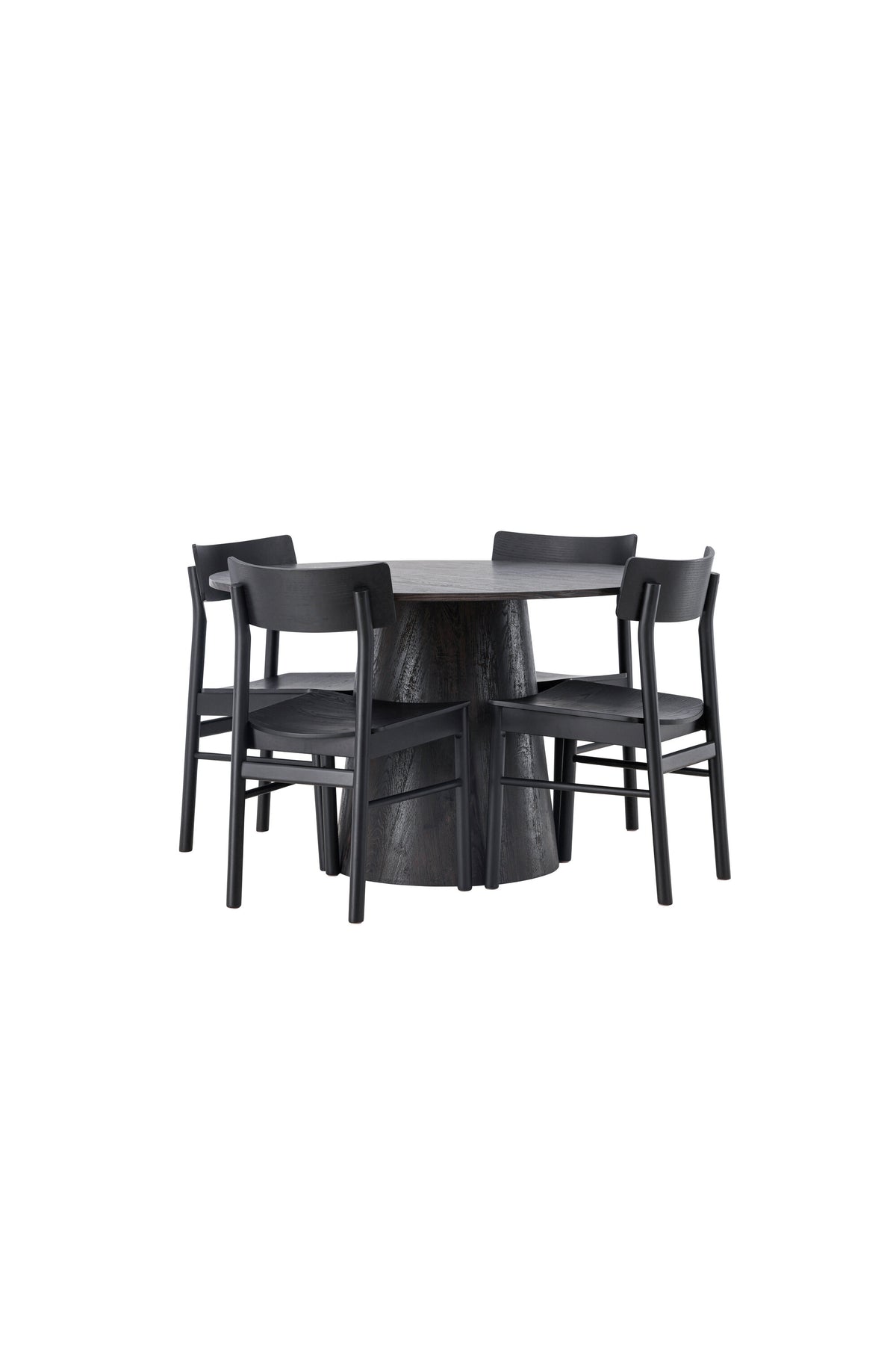 Lanzo Esszimmerset + Montros ⌀120cm/4St. in Braun / Schwarz präsentiert im Onlineshop von KAQTU Design AG. Esszimmerset ist von Venture Home
