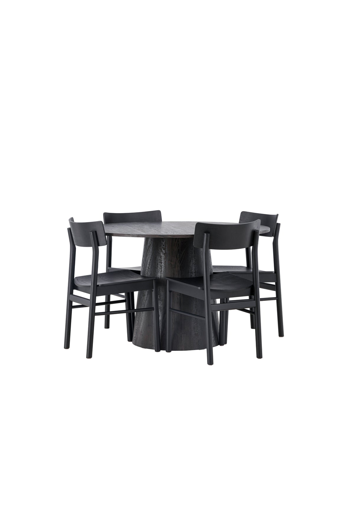 Lanzo Esszimmerset + Montros ⌀120cm/4St. in Braun / Schwarz präsentiert im Onlineshop von KAQTU Design AG. Esszimmerset ist von Venture Home