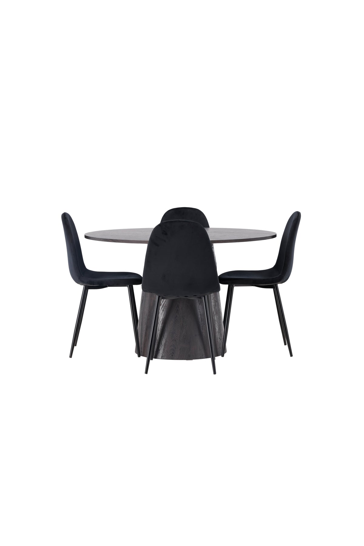 Lanzo Esszimmerset + Polar ⌀120cm/4St. in Braun / Schwarz präsentiert im Onlineshop von KAQTU Design AG. Esszimmerset ist von Venture Home
