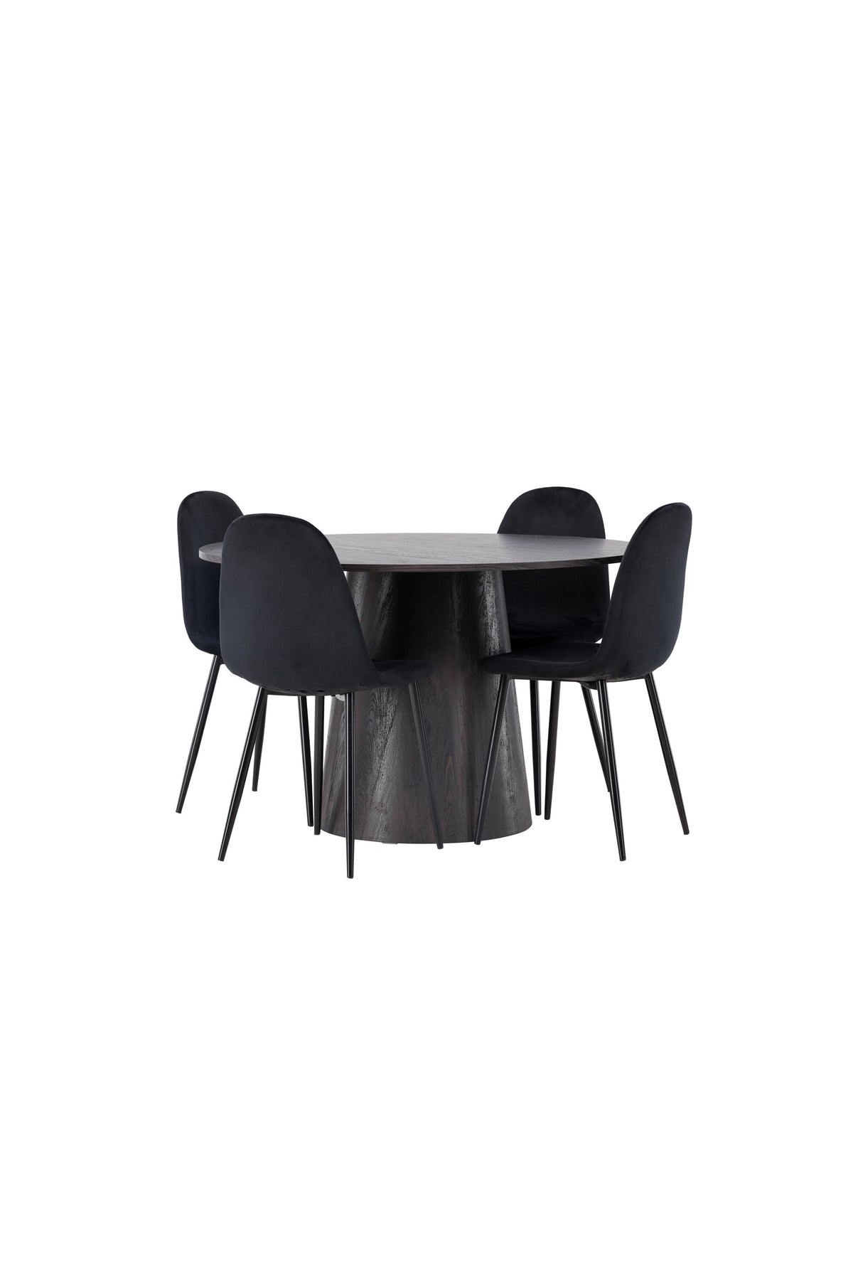 Lanzo Esszimmerset + Polar ⌀120cm/4St. in Braun / Schwarz präsentiert im Onlineshop von KAQTU Design AG. Esszimmerset ist von Venture Home