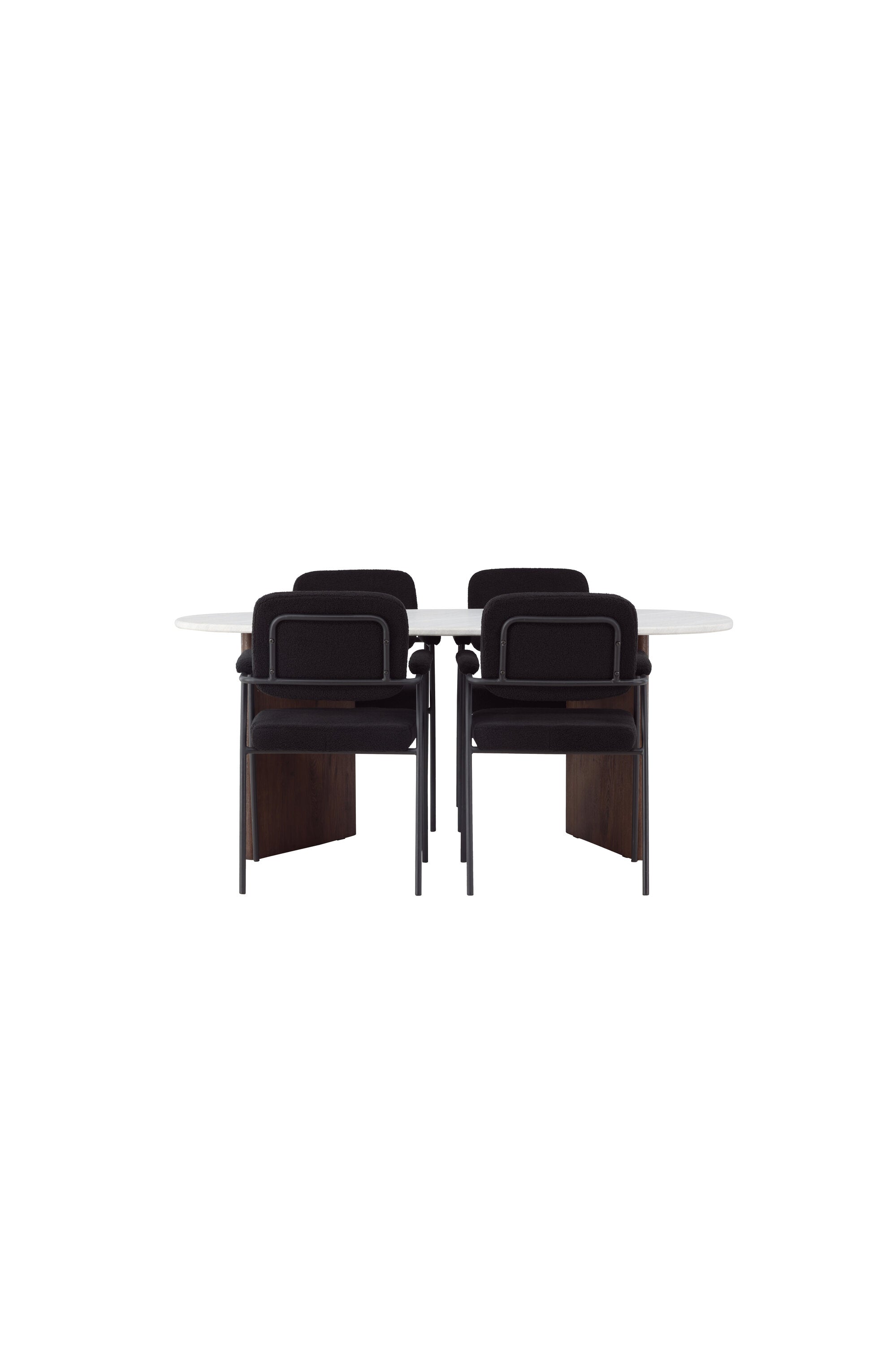 Grönvik Esszimmerset + Yesterday 180cm/4St. in Schwarz präsentiert im Onlineshop von KAQTU Design AG. Esszimmerset ist von Venture Home