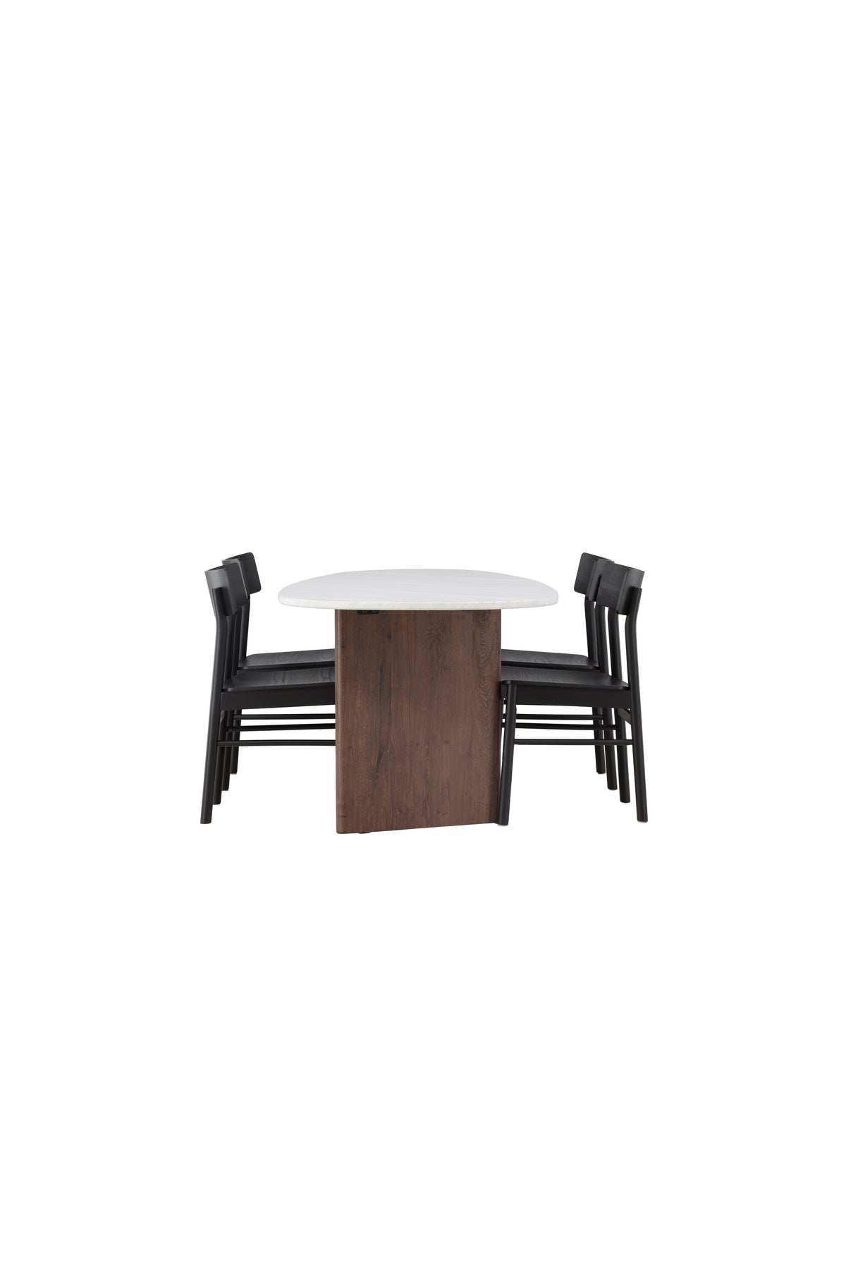 Grönvik Esszimmerset + Montros 180cm/4St. in Schwarz präsentiert im Onlineshop von KAQTU Design AG. Esszimmerset ist von Venture Home