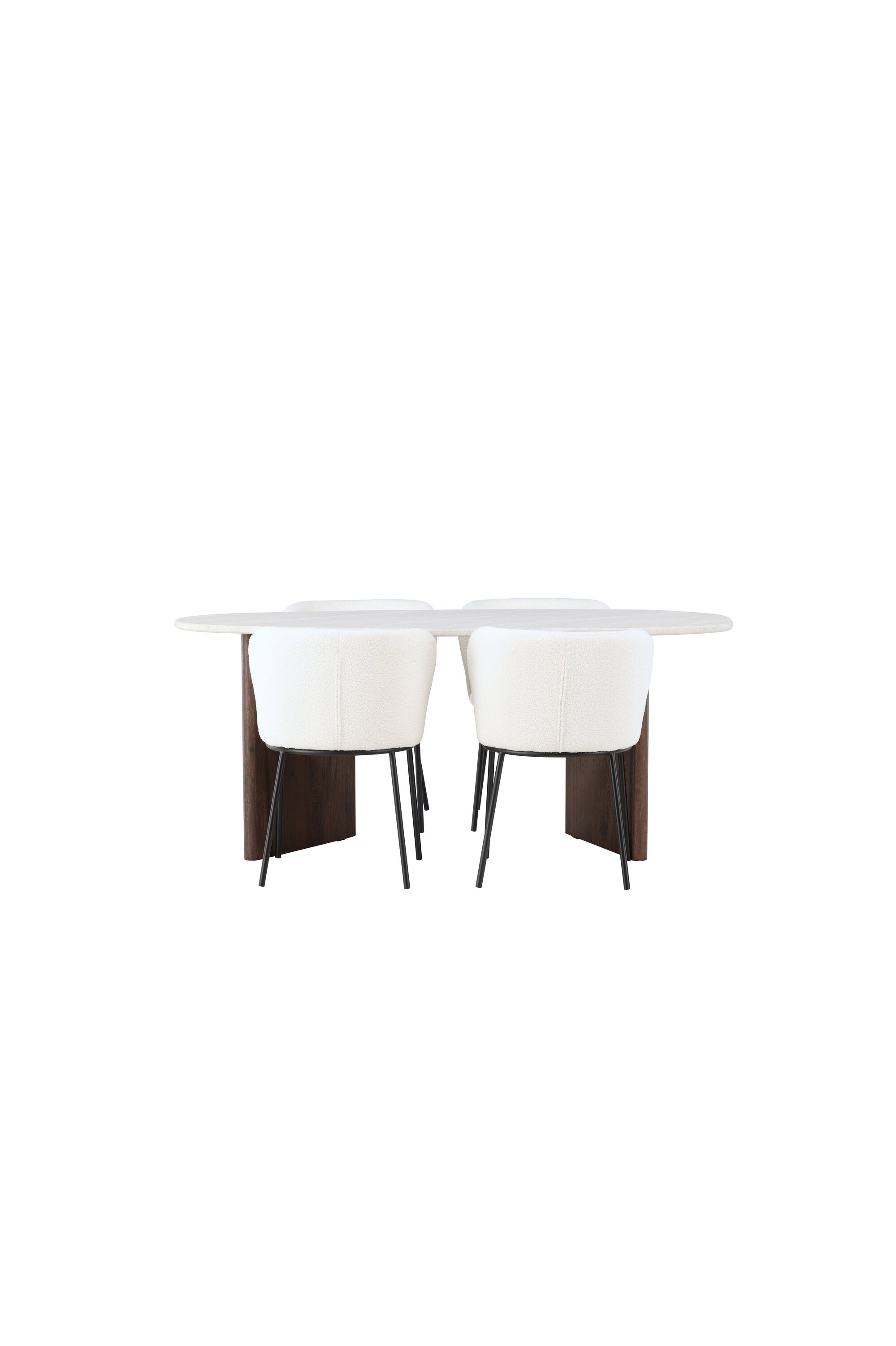 Grönvik Esszimmerset + Edina 180cm/4St. in Schwarz-Weiss präsentiert im Onlineshop von KAQTU Design AG. Esszimmerset ist von Venture Home