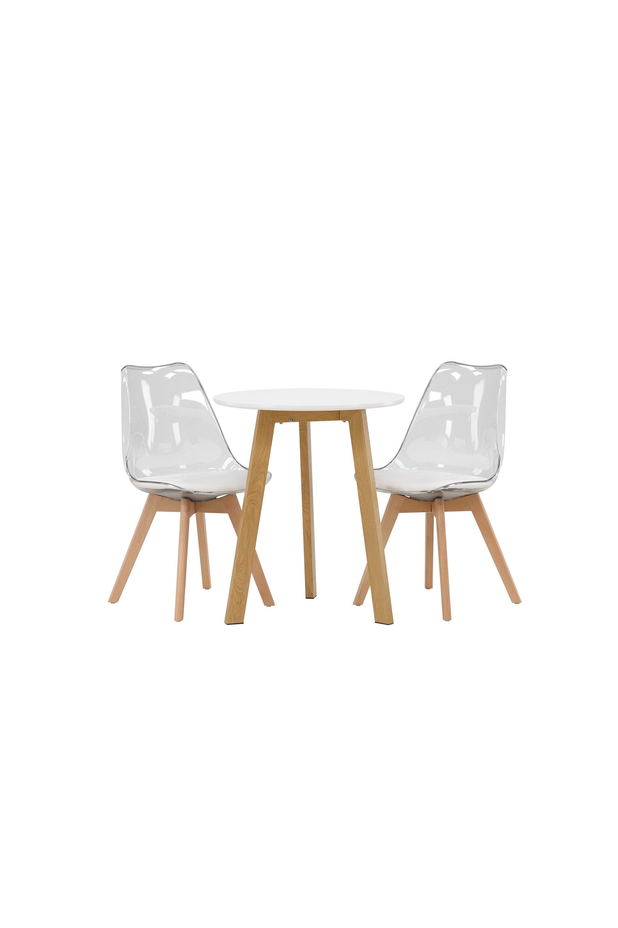 Leonora Esszimmerset + Edvin ⌀65cm/2St. in Natur,Transparent,Weiss präsentiert im Onlineshop von KAQTU Design AG. Esszimmerset ist von Venture Home