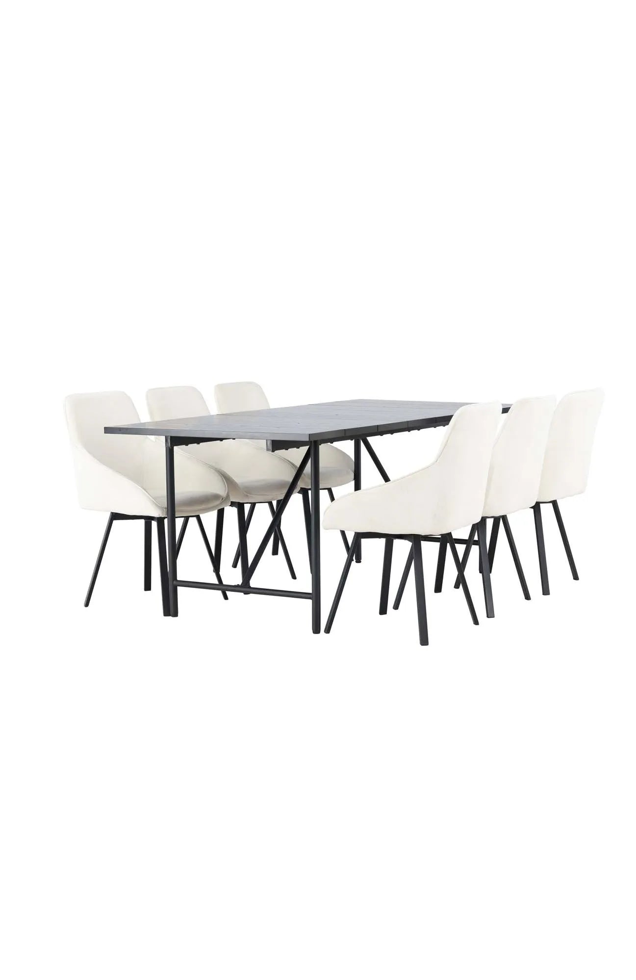 Stilvolles Astrid Esszimmerset mit 6 Stühlen, 200cm, von Venture Home.
