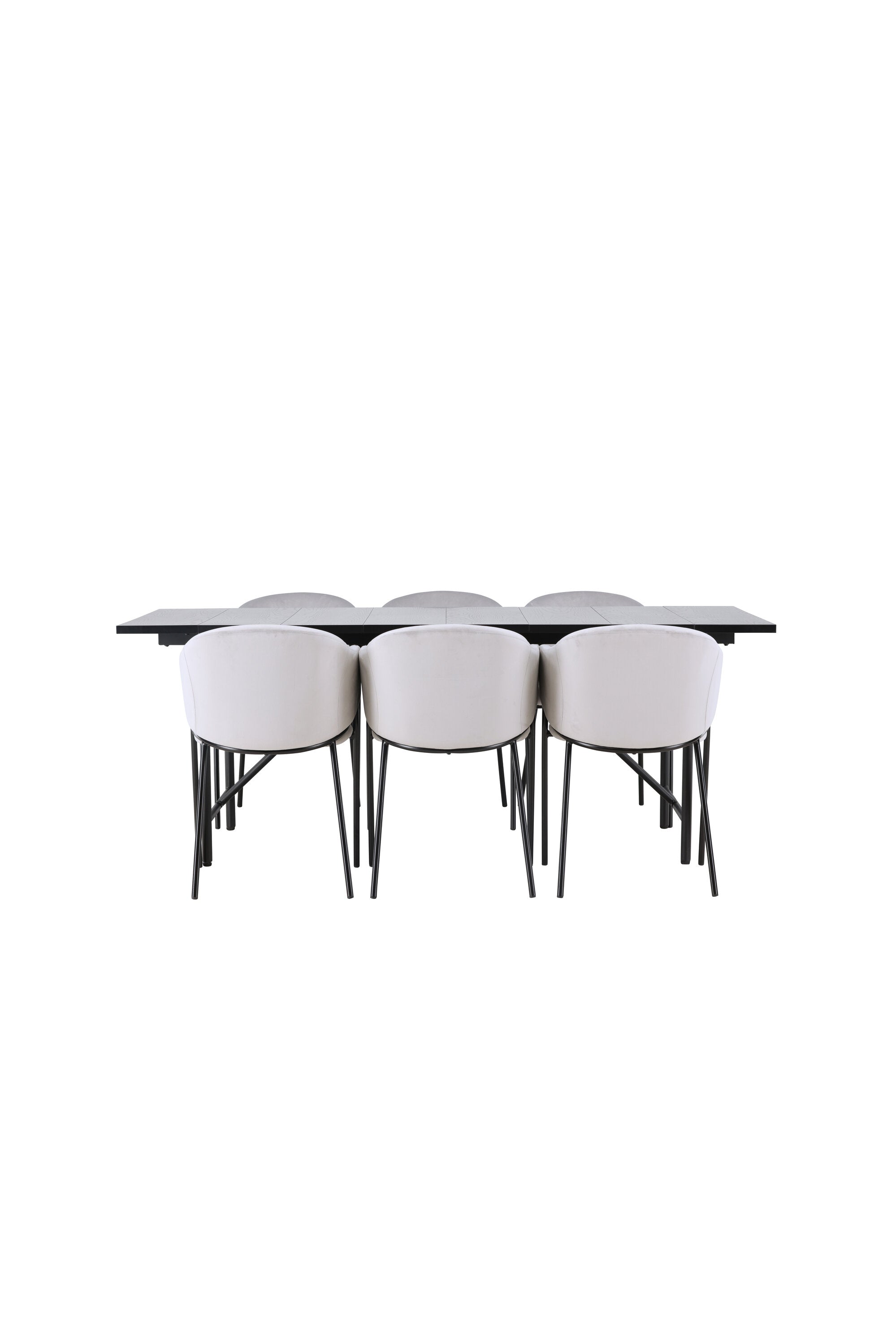 Astrid Esszimmerset + Evelina 200cm/6St. in Schwarzgrau präsentiert im Onlineshop von KAQTU Design AG. Esszimmerset ist von Venture Home