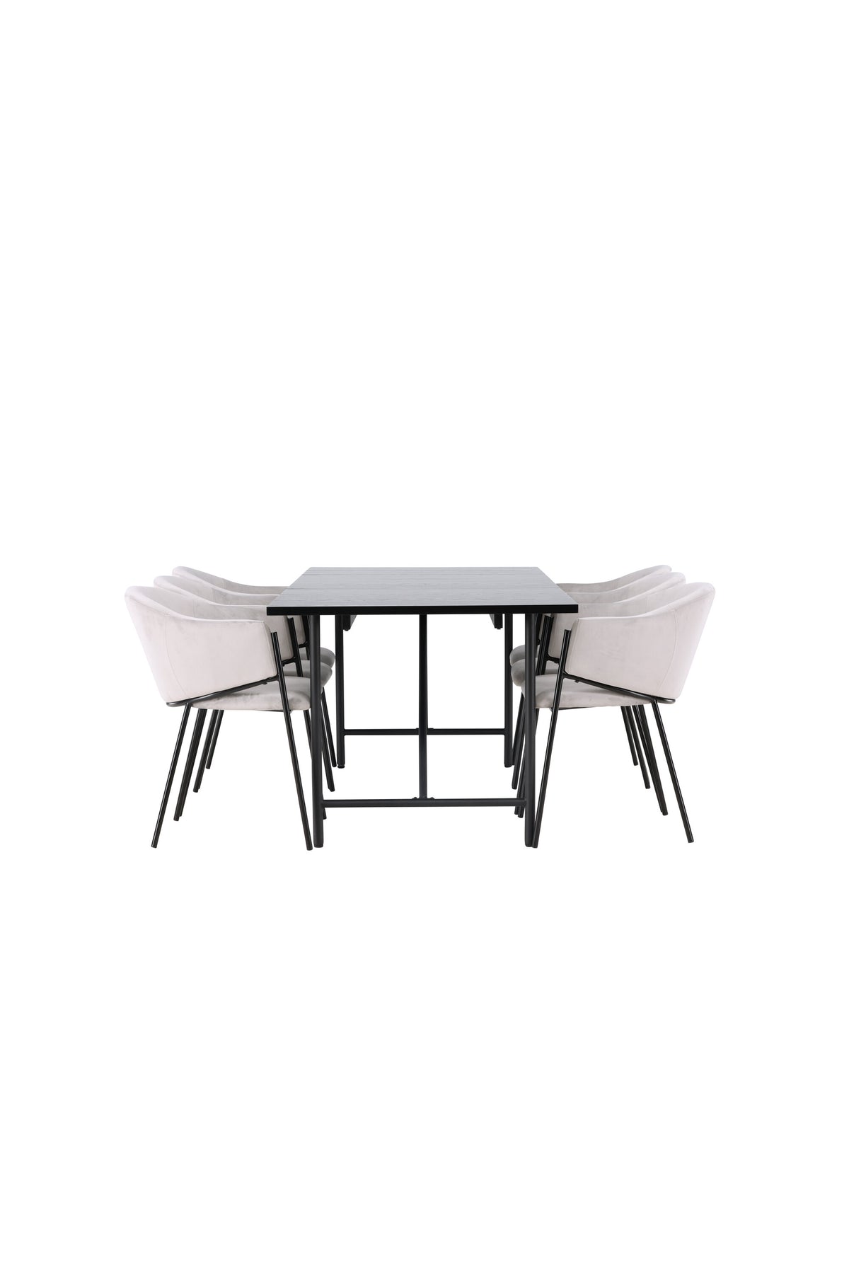 Astrid Esszimmerset + Evelina 200cm/6St. in Schwarzgrau präsentiert im Onlineshop von KAQTU Design AG. Esszimmerset ist von Venture Home