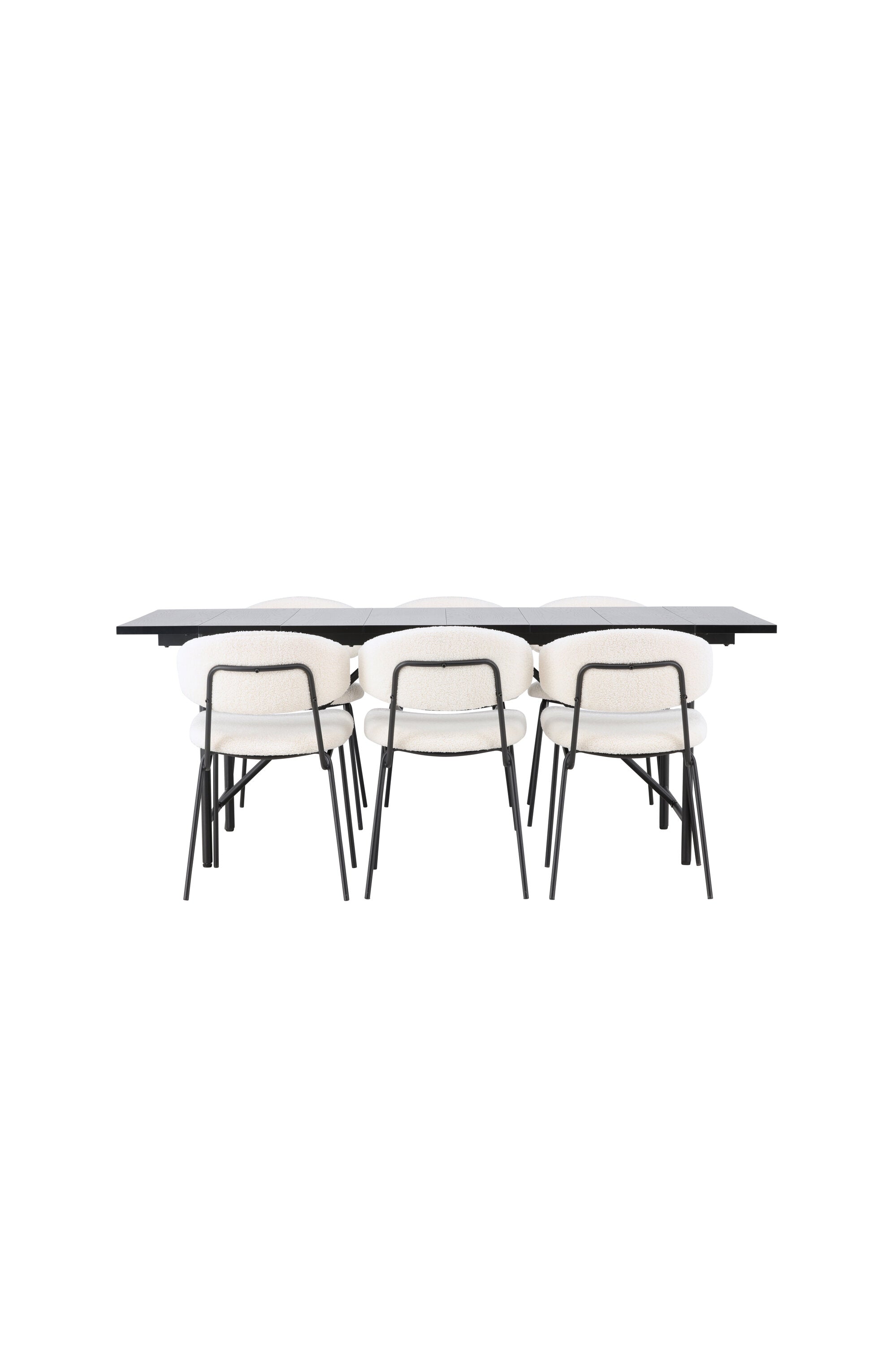 Astrid Esszimmerset + Chico 200cm/6St. in Weiss präsentiert im Onlineshop von KAQTU Design AG. Esszimmerset ist von Venture Home