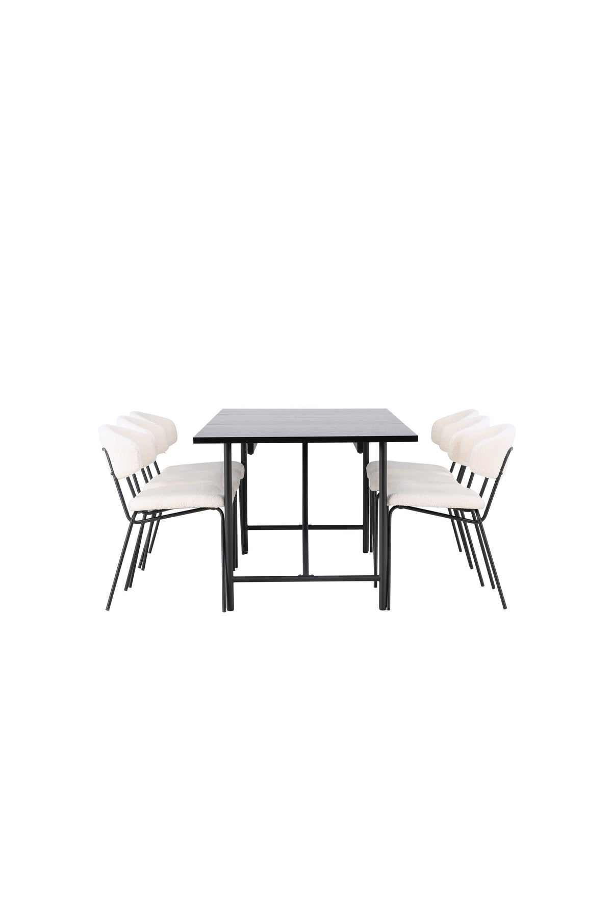 Astrid Esszimmerset + Chico 200cm/6St. in Weiss präsentiert im Onlineshop von KAQTU Design AG. Esszimmerset ist von Venture Home