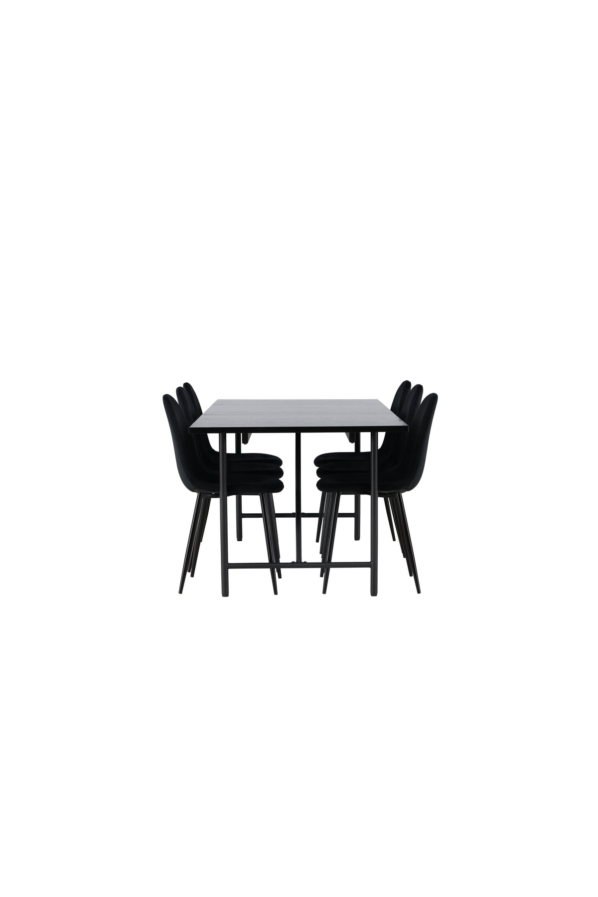 Astrid Esszimmerset + Polar 200cm/6St. in Schwarz präsentiert im Onlineshop von KAQTU Design AG. Esszimmerset ist von Venture Home