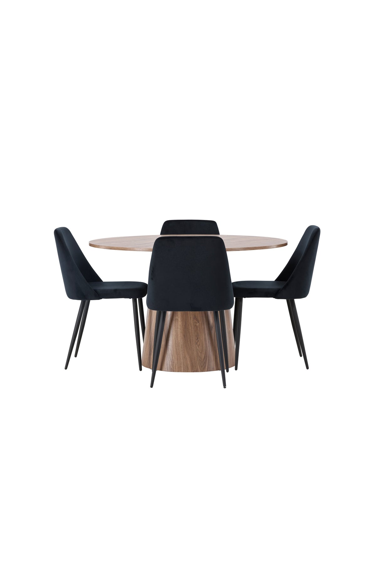 Lanzo Esszimmerset + Night ⌀120cm/4St. in Natur / Schwarz präsentiert im Onlineshop von KAQTU Design AG. Esszimmerset ist von Venture Home