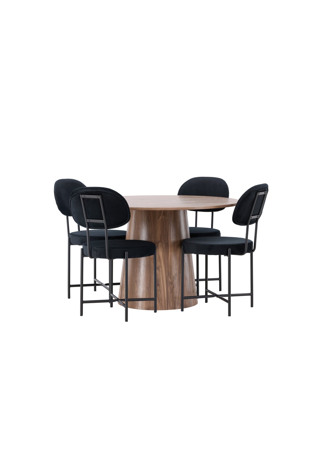 Lanzo Esszimmerset + Stella ⌀120cm/4St. in Natur / Schwarz präsentiert im Onlineshop von KAQTU Design AG. Esszimmerset ist von Venture Home