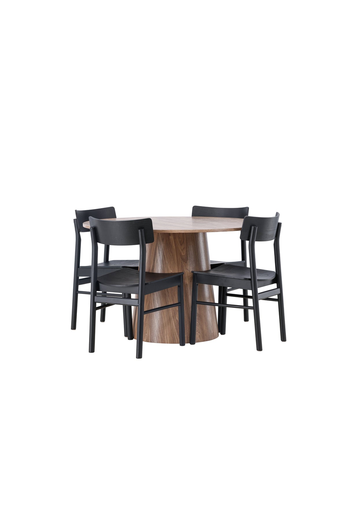 Lanzo Esszimmerset + Montros ⌀120cm/4St. in Natur / Schwarz präsentiert im Onlineshop von KAQTU Design AG. Esszimmerset ist von Venture Home