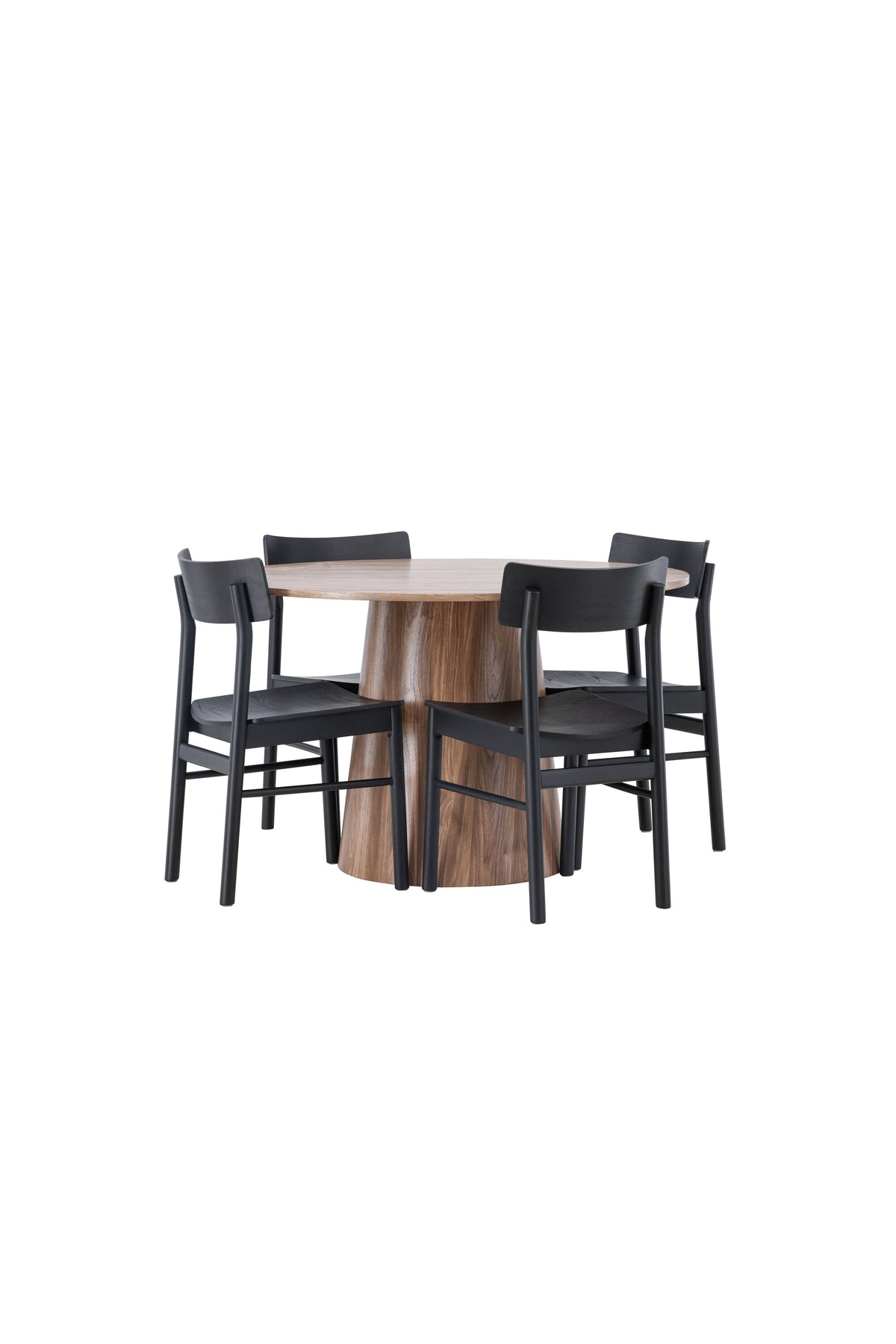 Lanzo Esszimmerset + Montros ⌀120cm/4St. in Natur / Schwarz präsentiert im Onlineshop von KAQTU Design AG. Esszimmerset ist von Venture Home