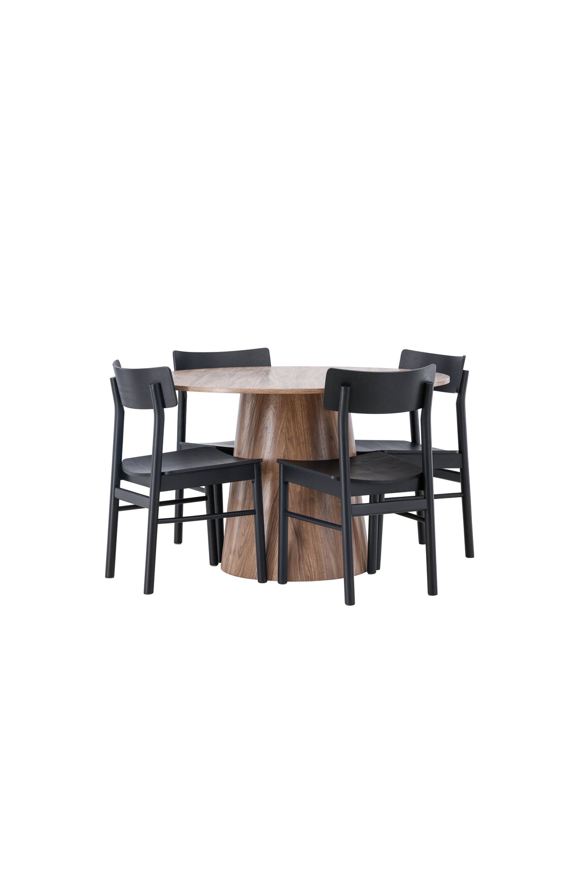 Lanzo Esszimmerset + Montros ⌀120cm/4St. in Natur / Schwarz präsentiert im Onlineshop von KAQTU Design AG. Esszimmerset ist von Venture Home