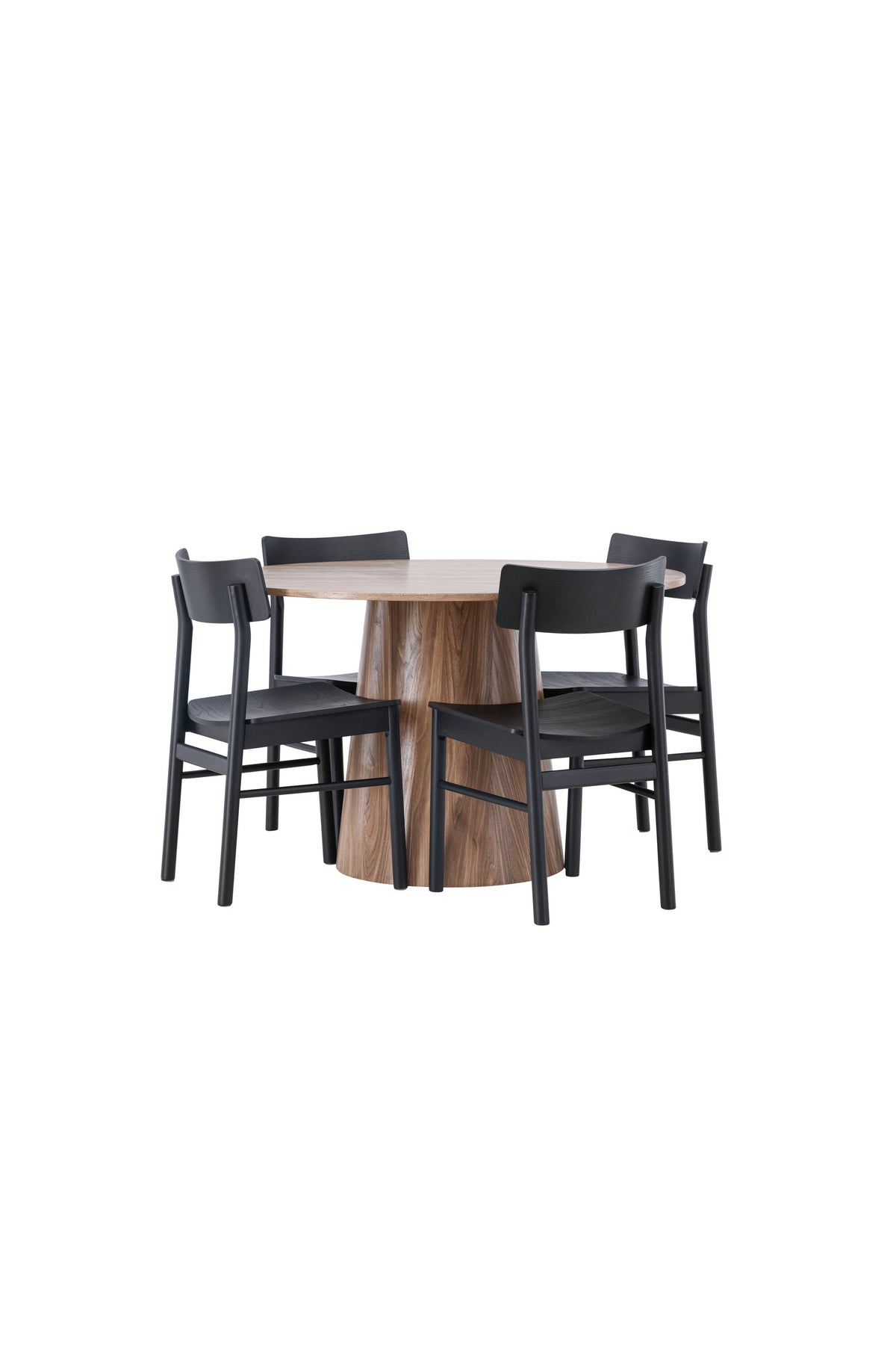 Lanzo Esszimmerset + Montros ⌀120cm/4St. in Natur / Schwarz präsentiert im Onlineshop von KAQTU Design AG. Esszimmerset ist von Venture Home