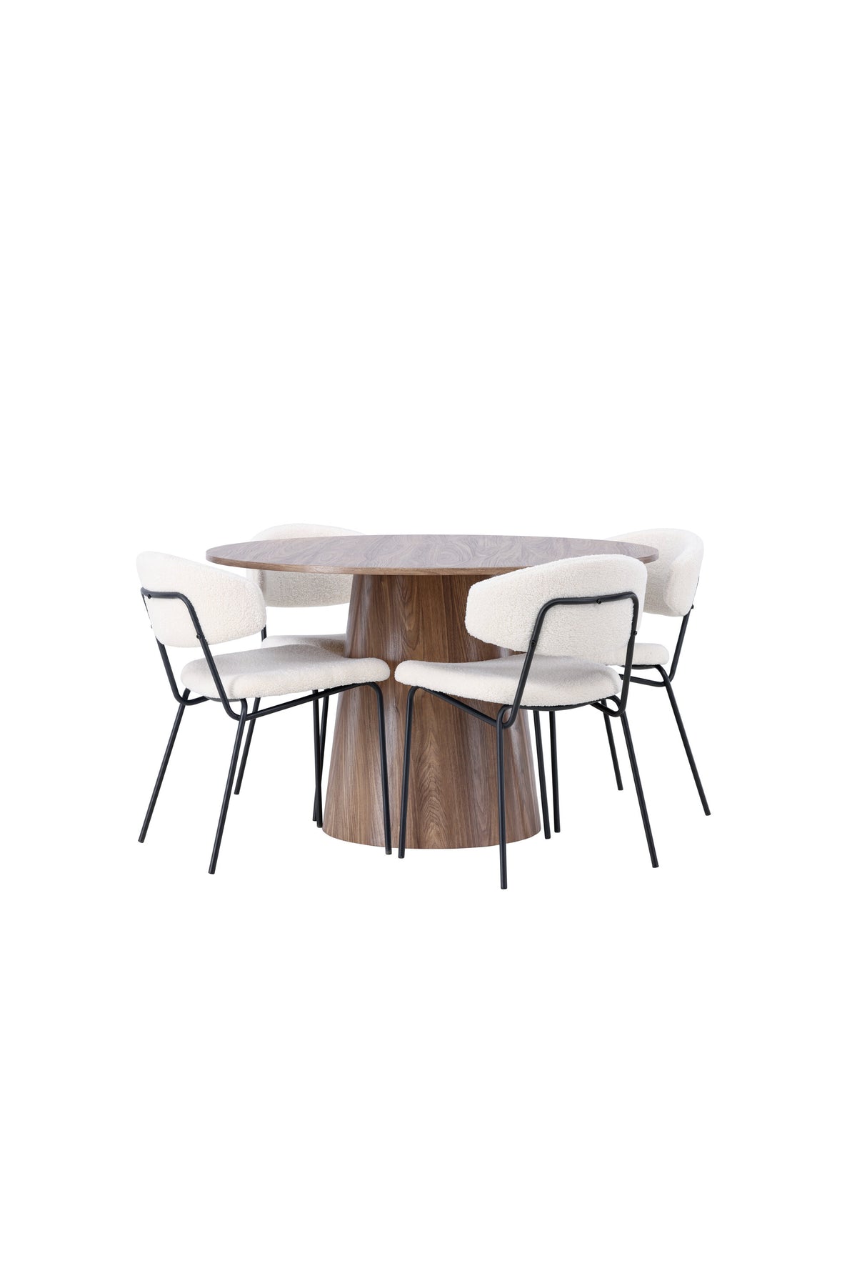 Lanzo Esszimmerset + Chico ⌀120cm/4St. in Natur / Weiss präsentiert im Onlineshop von KAQTU Design AG. Esszimmerset ist von Venture Home