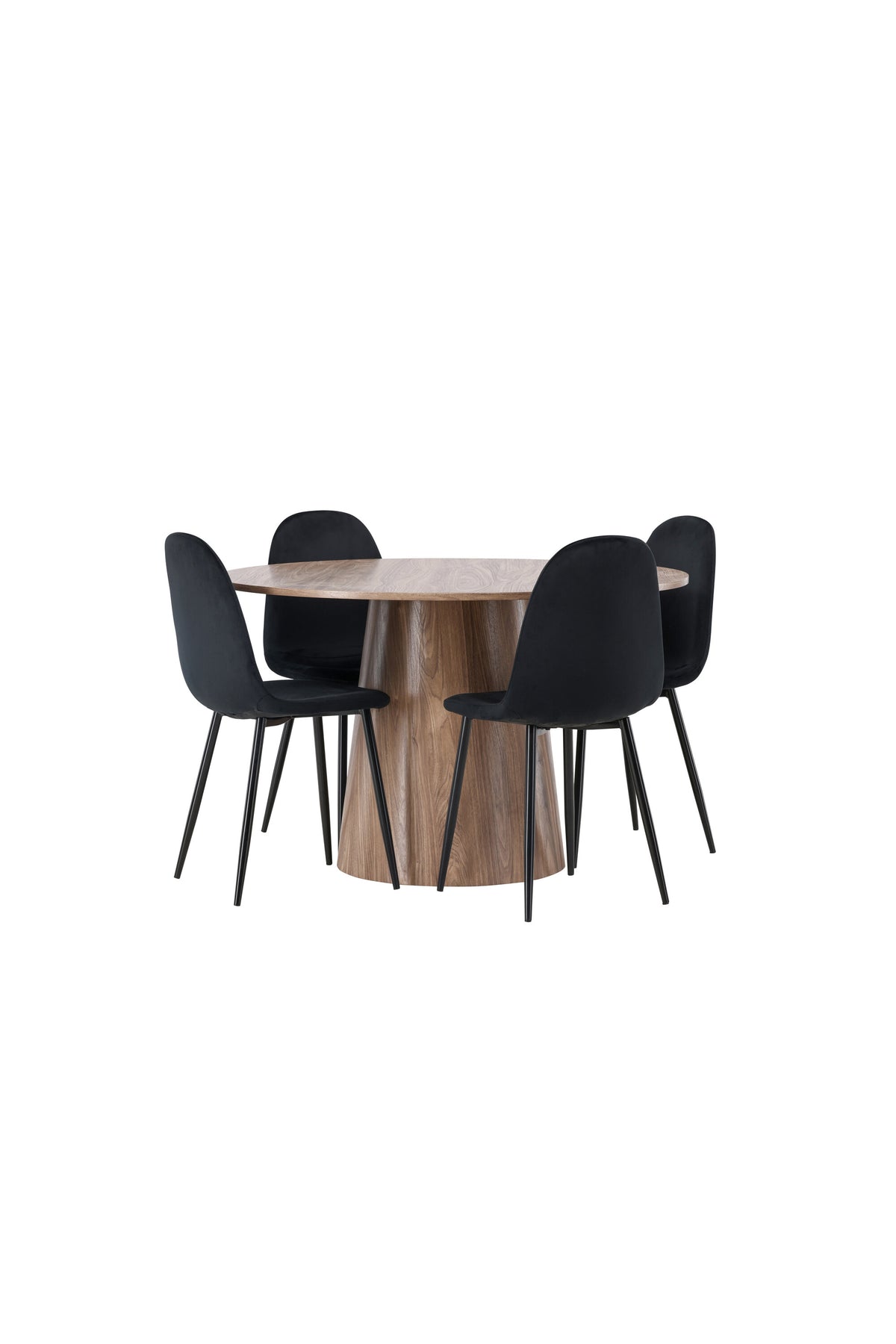 Lanzo Esszimmerset + Polar ⌀120cm/4St. in Natur / Schwarz präsentiert im Onlineshop von KAQTU Design AG. Esszimmerset ist von Venture Home