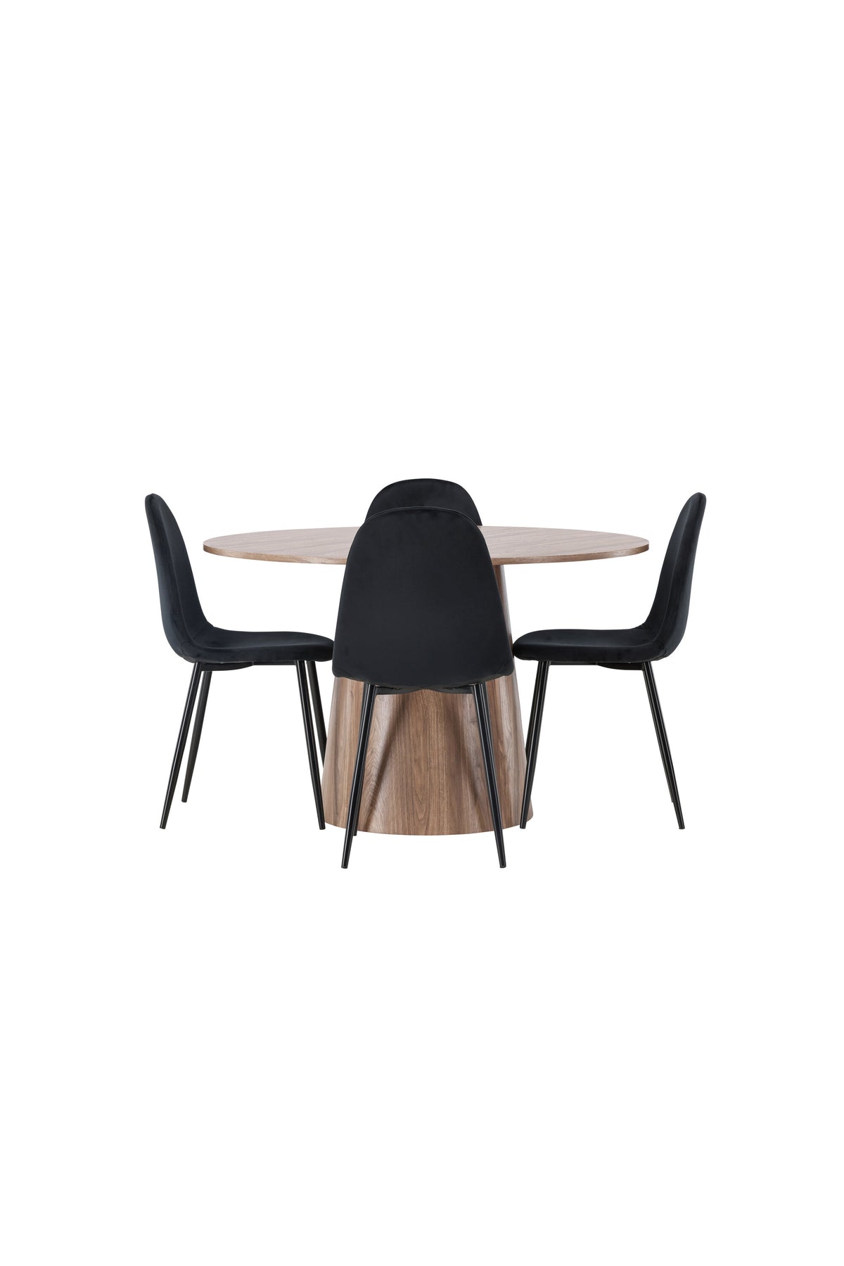 Lanzo Esszimmerset + Polar ⌀120cm/4St. in Natur / Schwarz präsentiert im Onlineshop von KAQTU Design AG. Esszimmerset ist von Venture Home