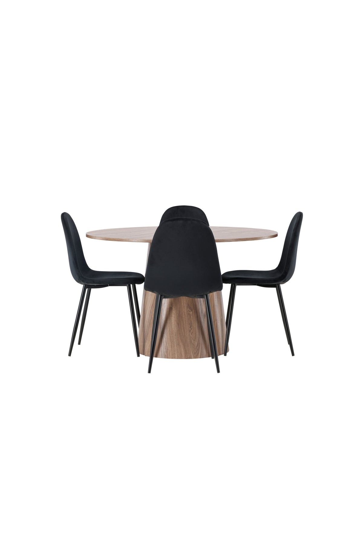 Lanzo Esszimmerset + Polar ⌀120cm/4St. in Natur / Schwarz präsentiert im Onlineshop von KAQTU Design AG. Esszimmerset ist von Venture Home
