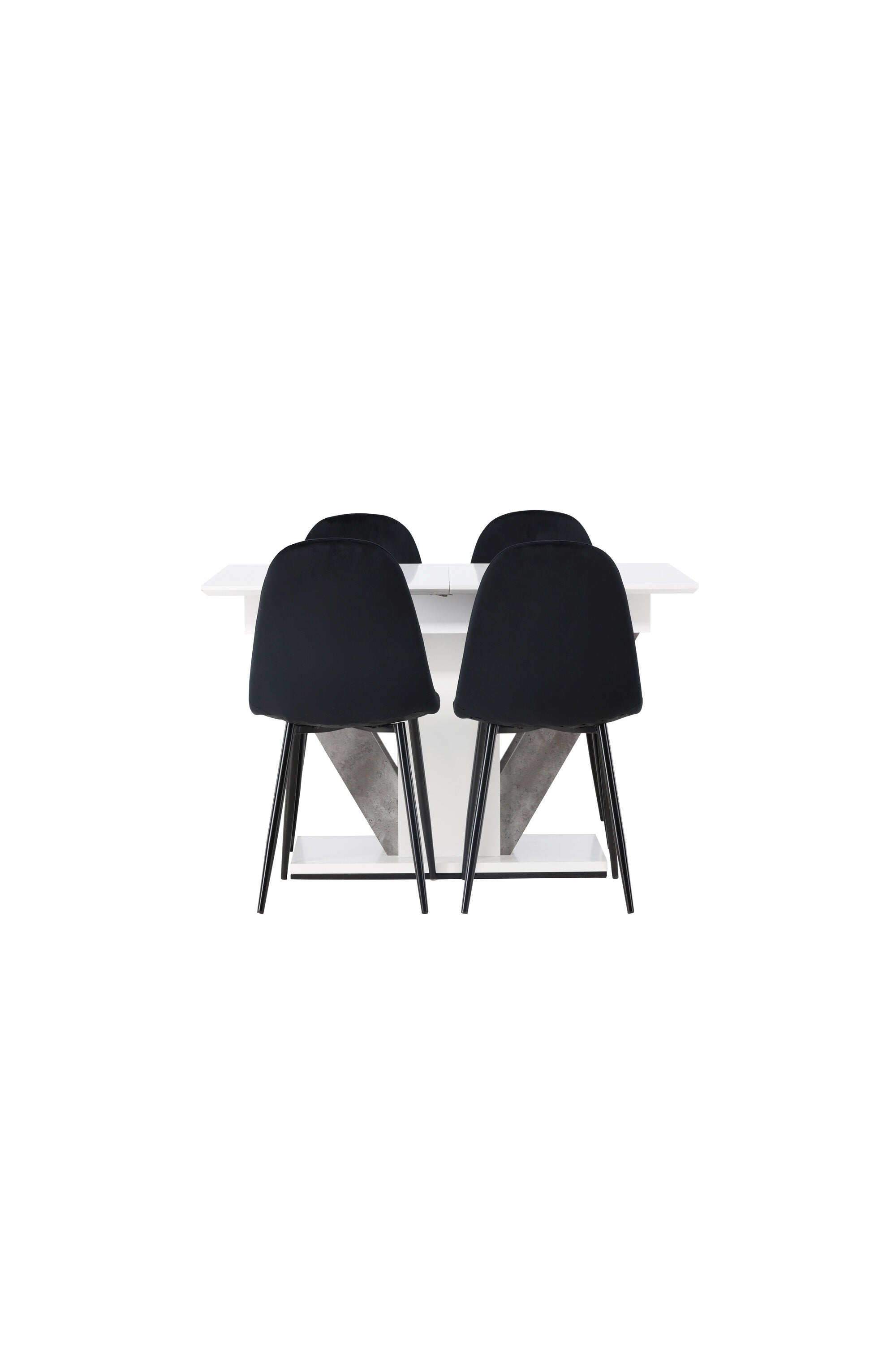 Disa Esszimmerset ausziehbar + Polar 120cm/4St. in Schwarz präsentiert im Onlineshop von KAQTU Design AG. Esszimmerset ist von Venture Home