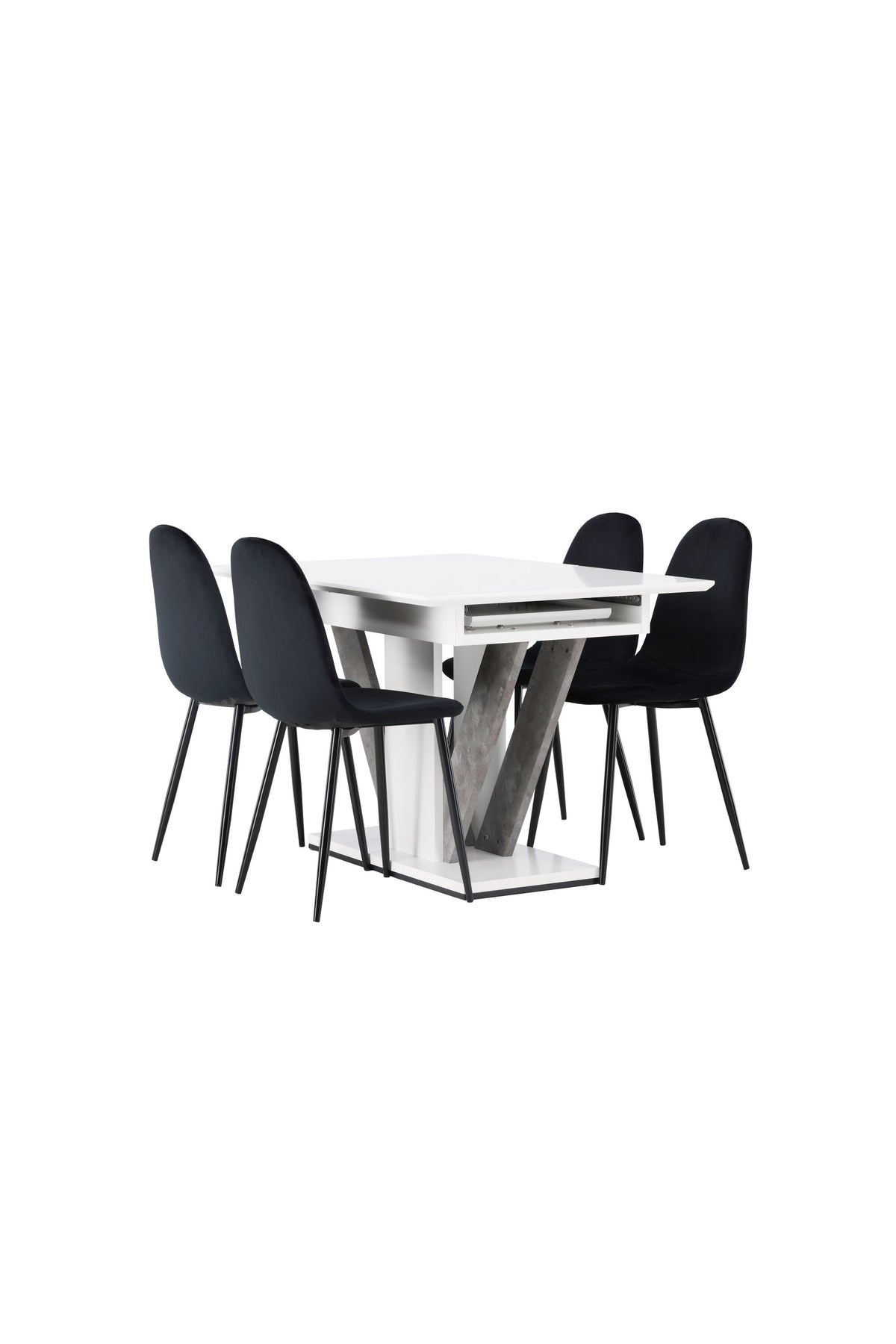Disa Esszimmerset ausziehbar + Polar 120cm/4St. in Schwarz präsentiert im Onlineshop von KAQTU Design AG. Esszimmerset ist von Venture Home