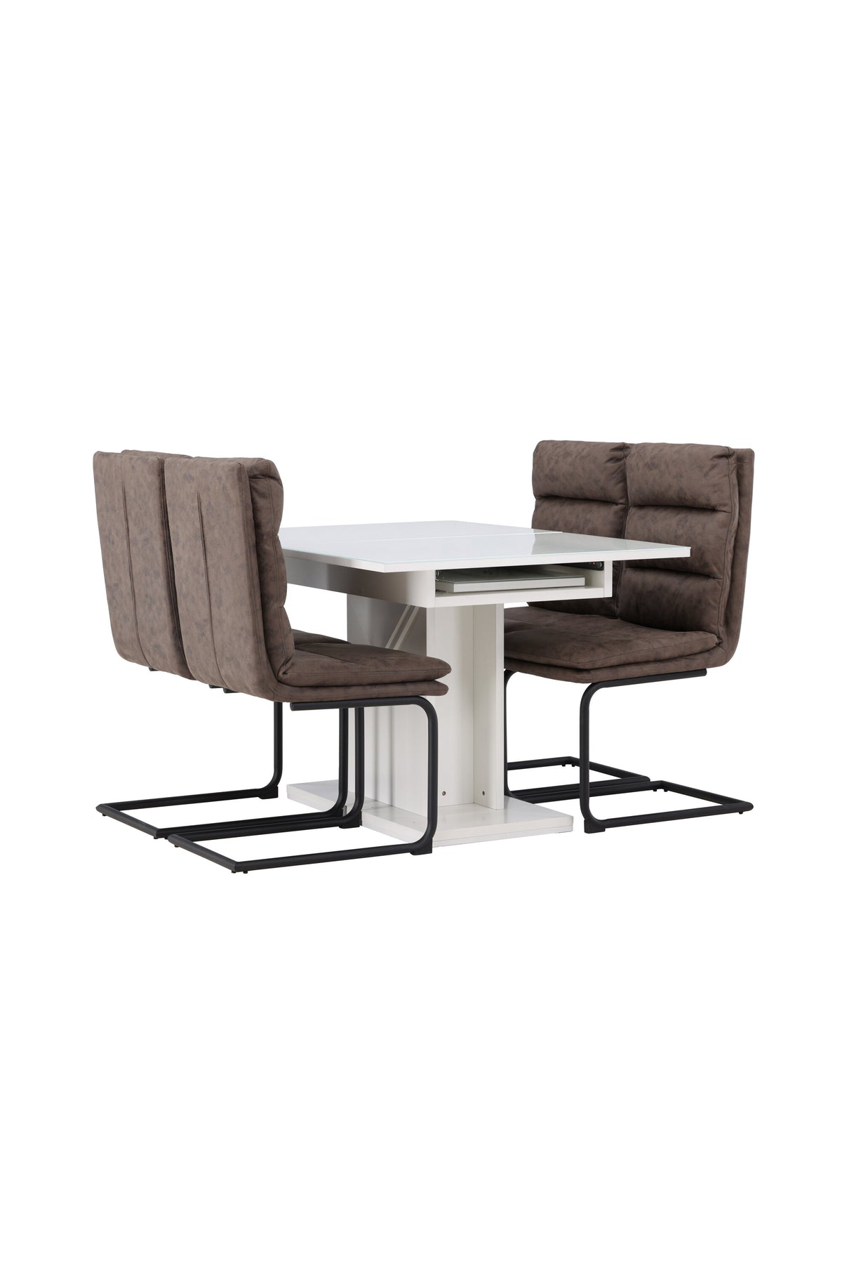 Pluto Esszimmerset ausziehbar + Zizo 120cm/4St. in Schwarz Braun präsentiert im Onlineshop von KAQTU Design AG. Esszimmerset ist von Venture Home