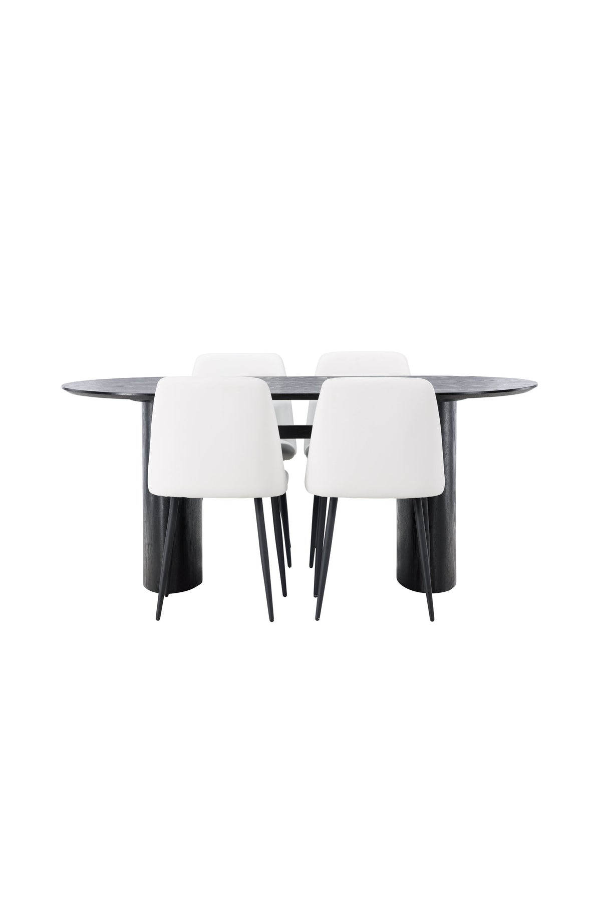 Isolde Esszimmerset + Night 180cm/4St. in Schwarz-Weiss präsentiert im Onlineshop von KAQTU Design AG. Esszimmerset ist von Venture Home