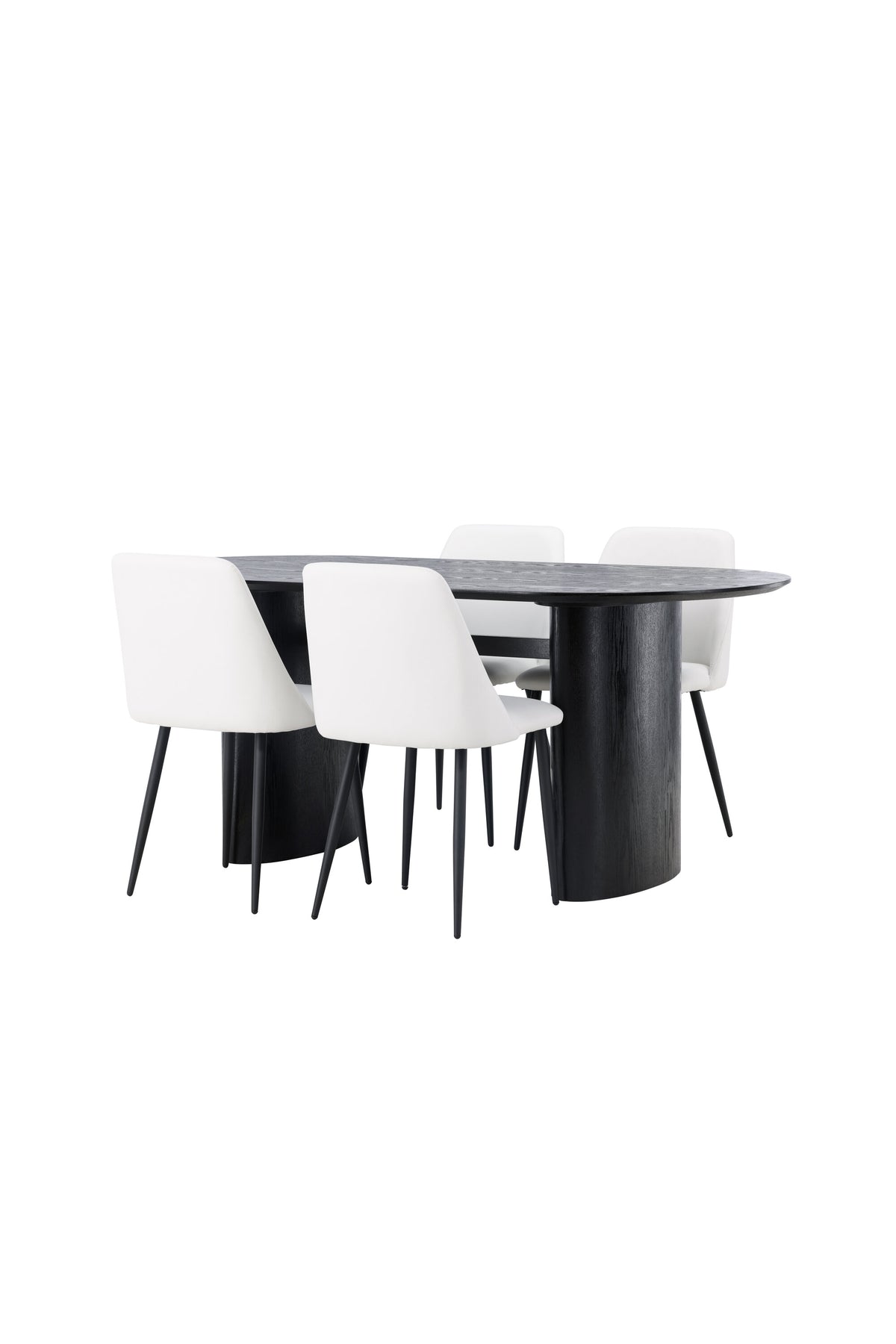 Isolde Esszimmerset + Night 180cm/4St. in Schwarz-Weiss präsentiert im Onlineshop von KAQTU Design AG. Esszimmerset ist von Venture Home